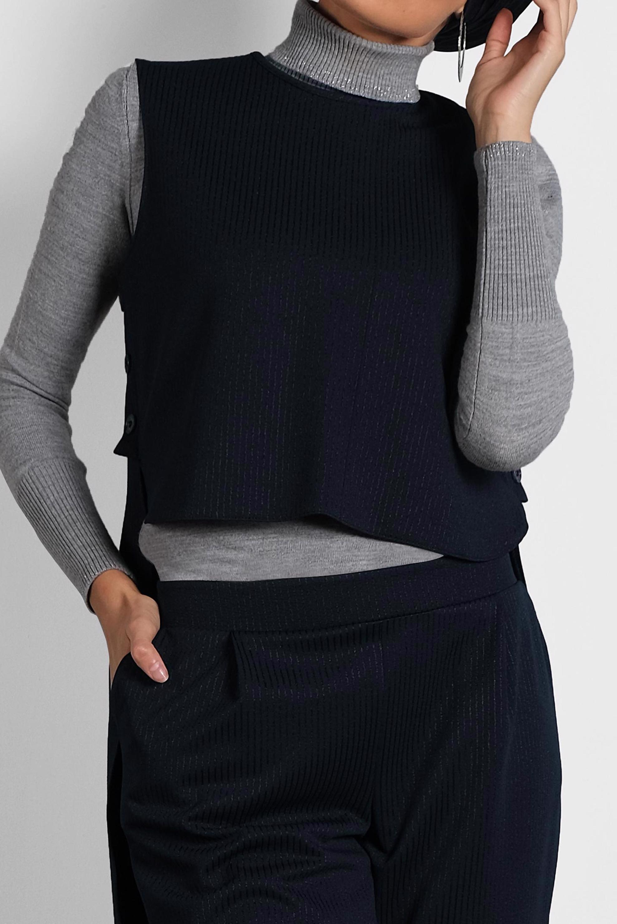 Tesettür giyim LACİVERT ARKASI UZUN PANTOLONLU TAKIM 40207