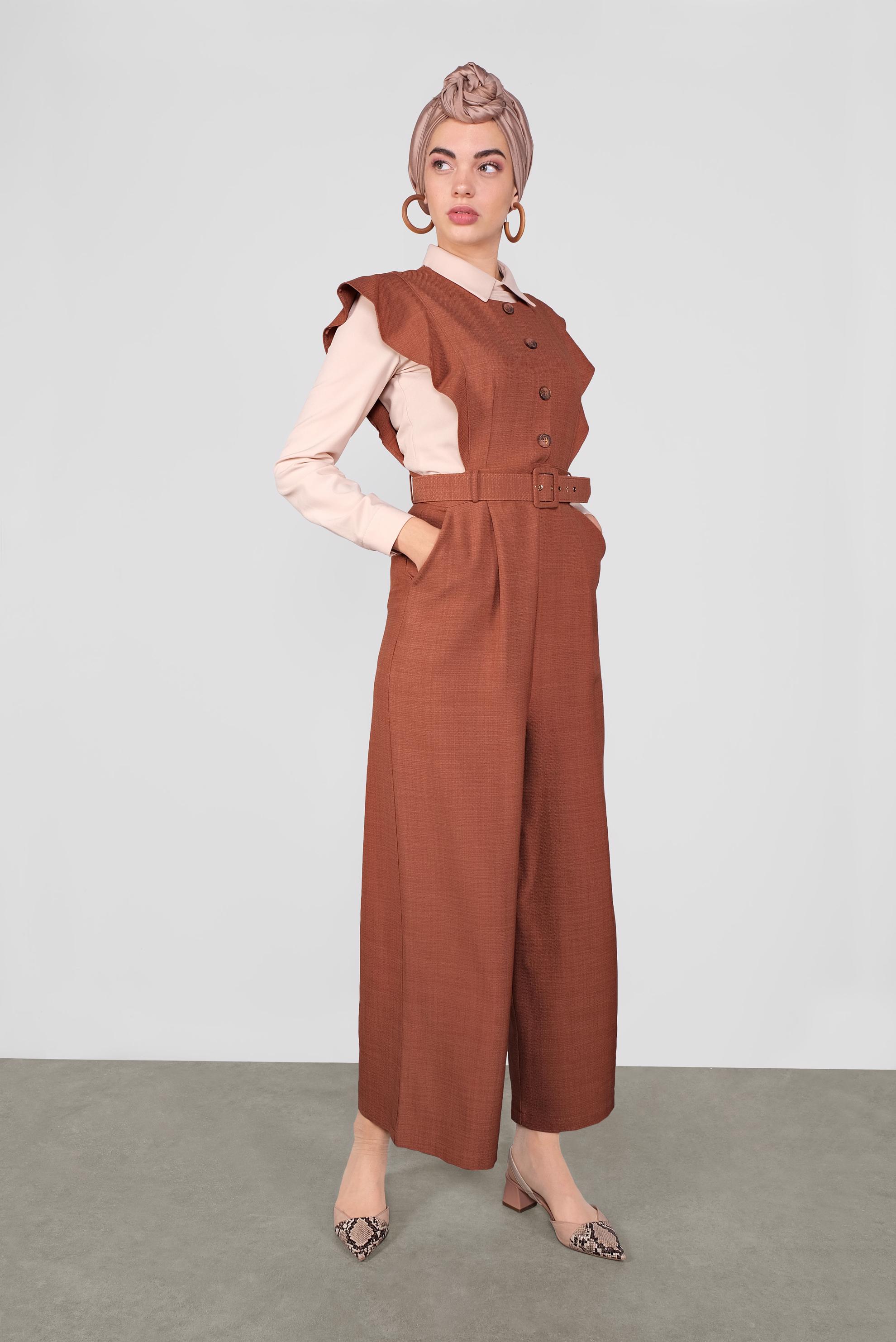 Tesettür giyim TURUNCU FIRFIRLI TULUM 41159 