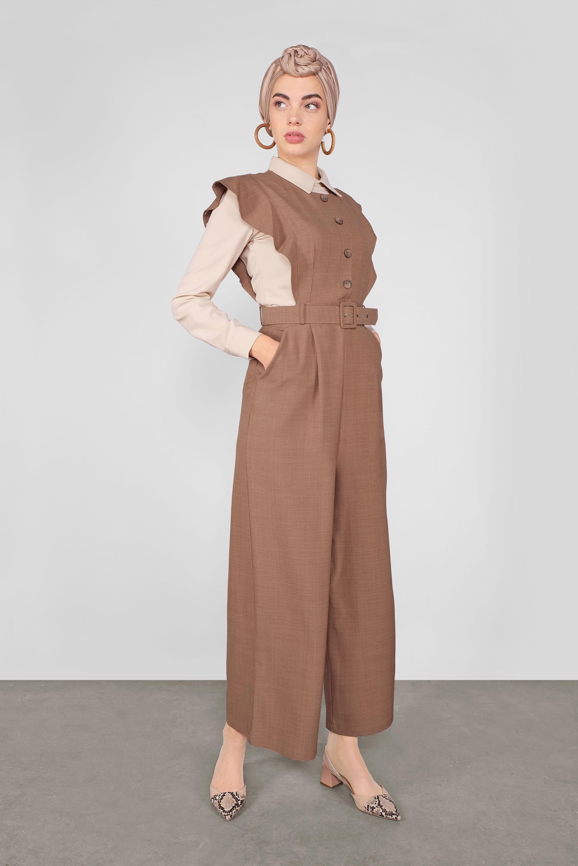 Vêtements hijab TABA COMBINAISON À RUCHÉE 41159