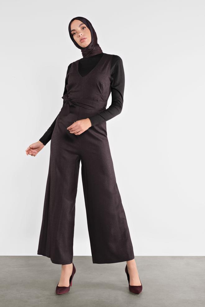 Hijab clothing DAMSON BELTED JUMPSUIT 41162  - ALVİNA