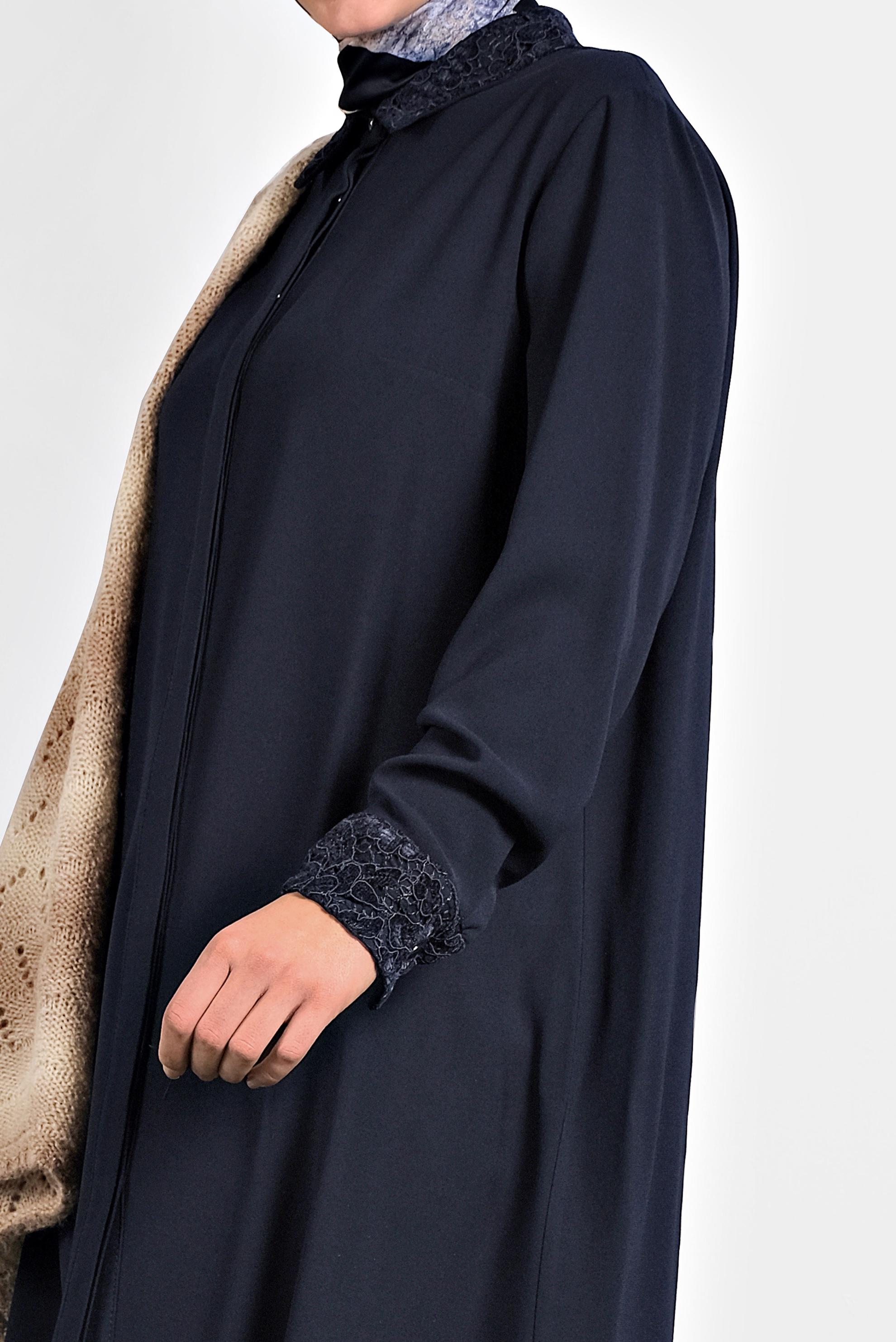 Hijab clothing NAVY BLUE CHIFFON TUNIC 20004