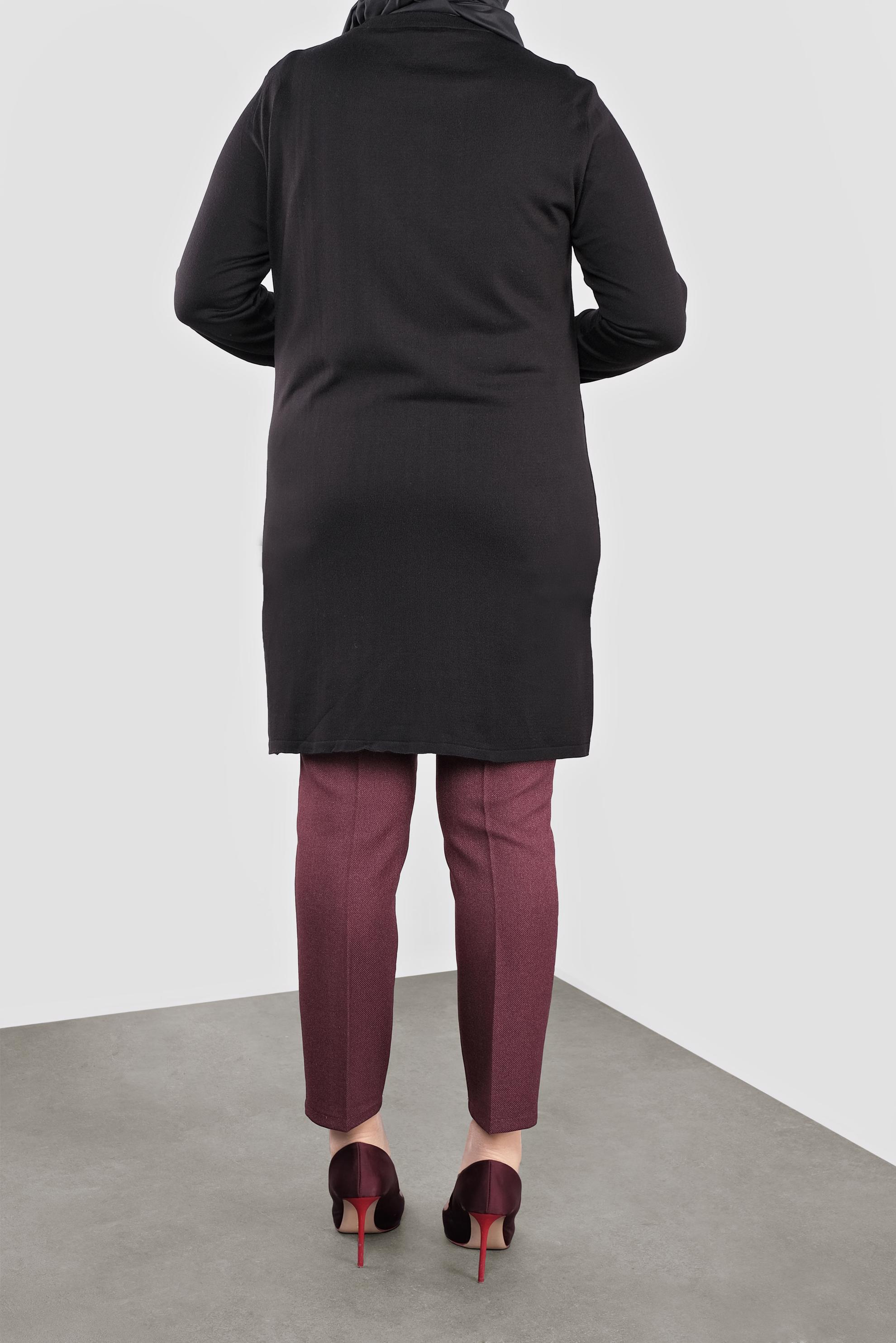 Vêtements hijab NOIR TUNIQUE EN TRICOT À EMBELLIE 20113