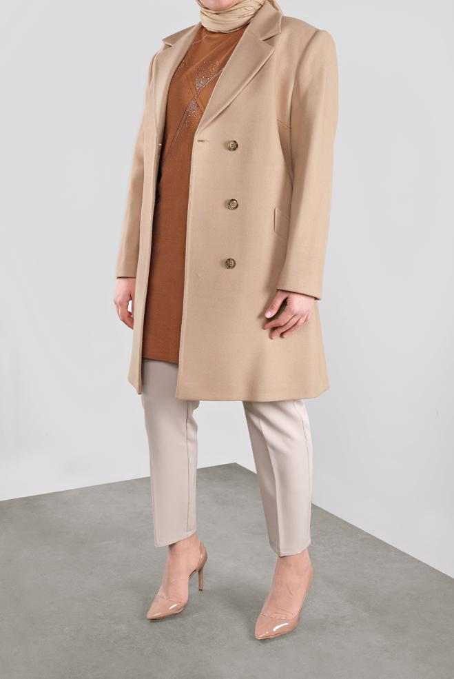 Vêtements hijab TABA TUNIQUE EN TRICOT À EMBELLIE 20113 - ALVİNA