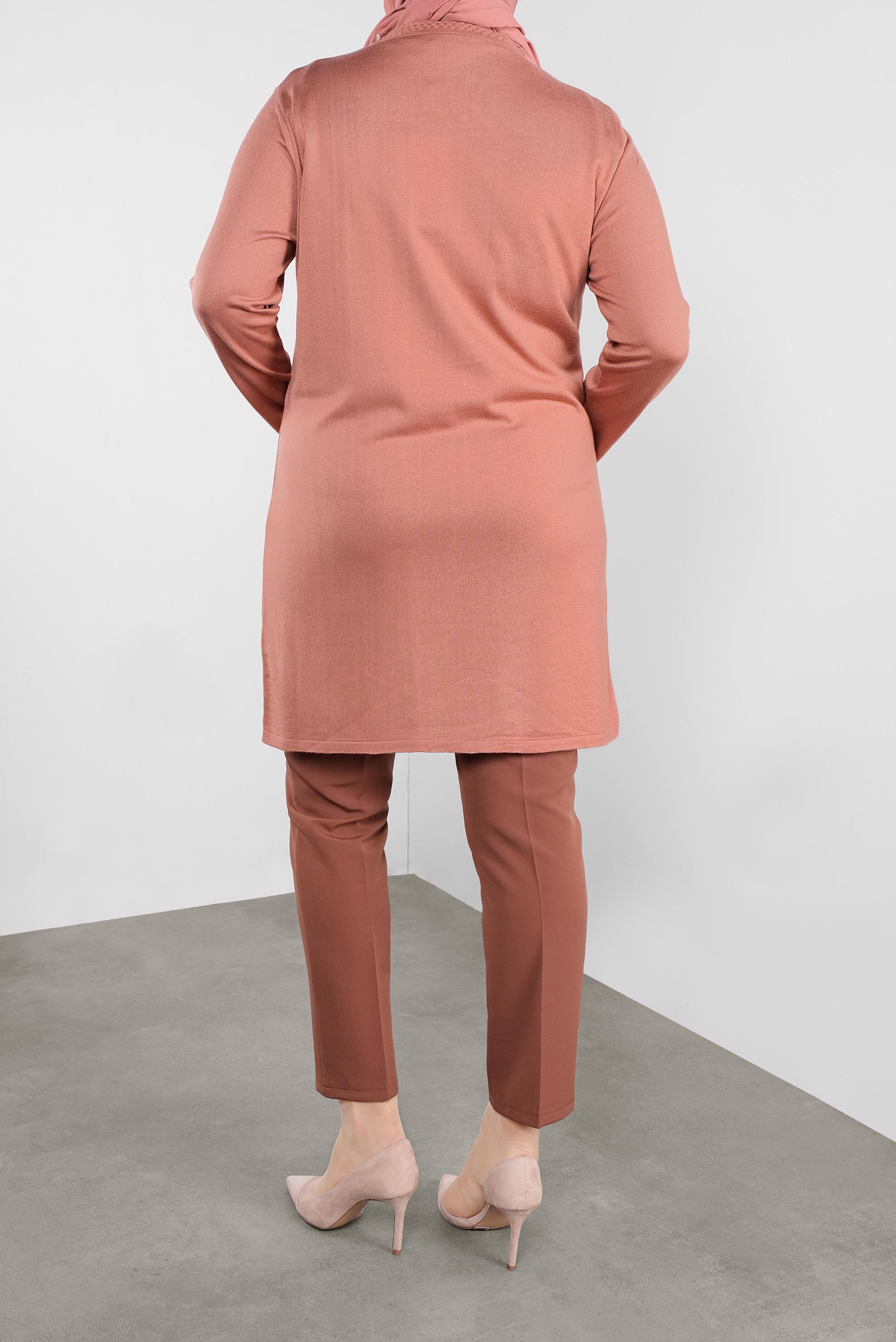 Vêtements hijab ROSE TUNIQUE EN TRICOT À EMBELLIE 20114