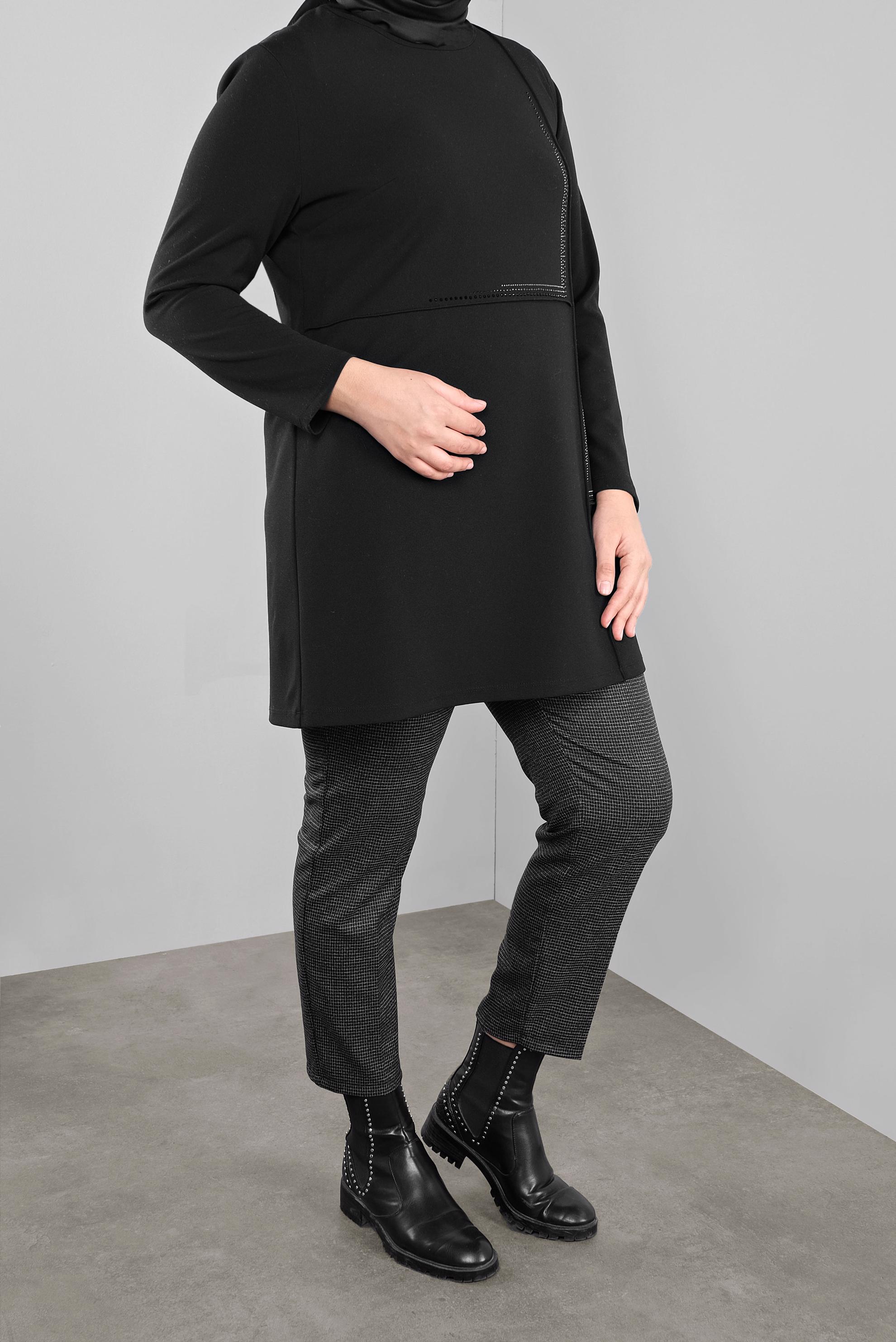 Hijab clothing BLACK STONE PRINTED TUNIC 20115 