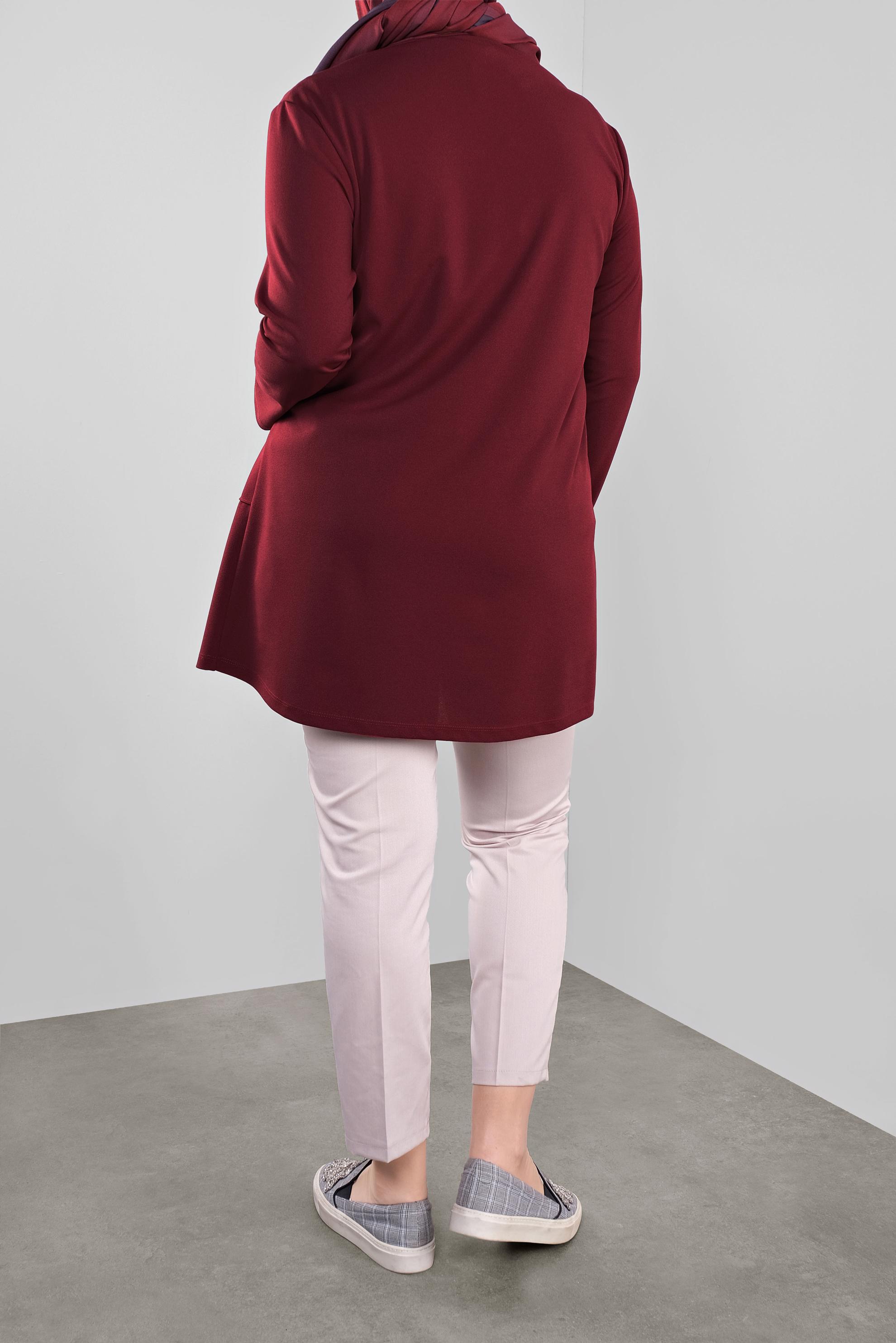 Tesettür giyim KIRMIZI TAŞ BASKILI TUNİK 20115