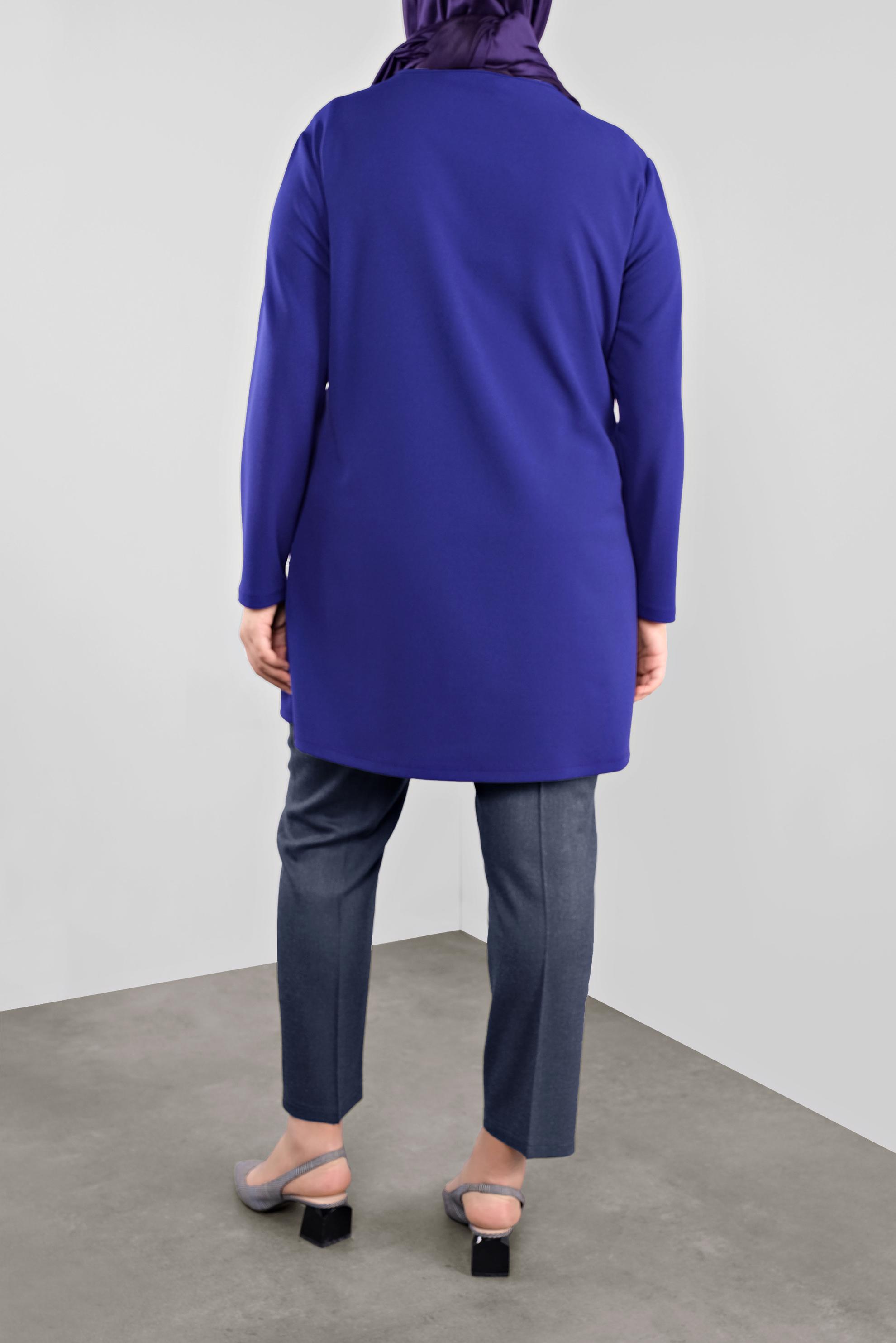 Hijab clothing NAVY BLUE STONE PRINTED TUNIC 20115 