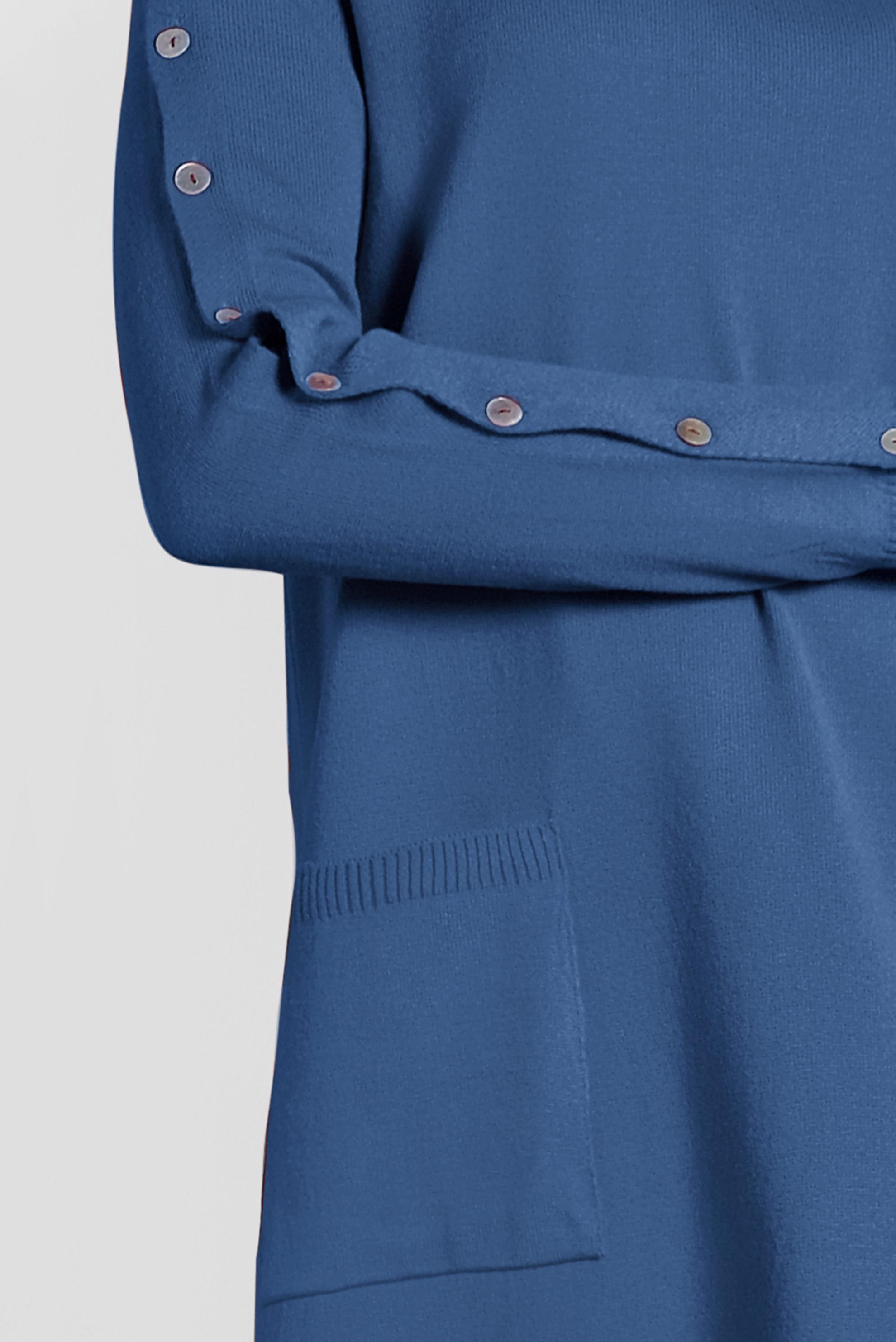 Tesettür giyim LACİVERT DÜĞMELİ CEPLİ TRİKO TUNİK 40033