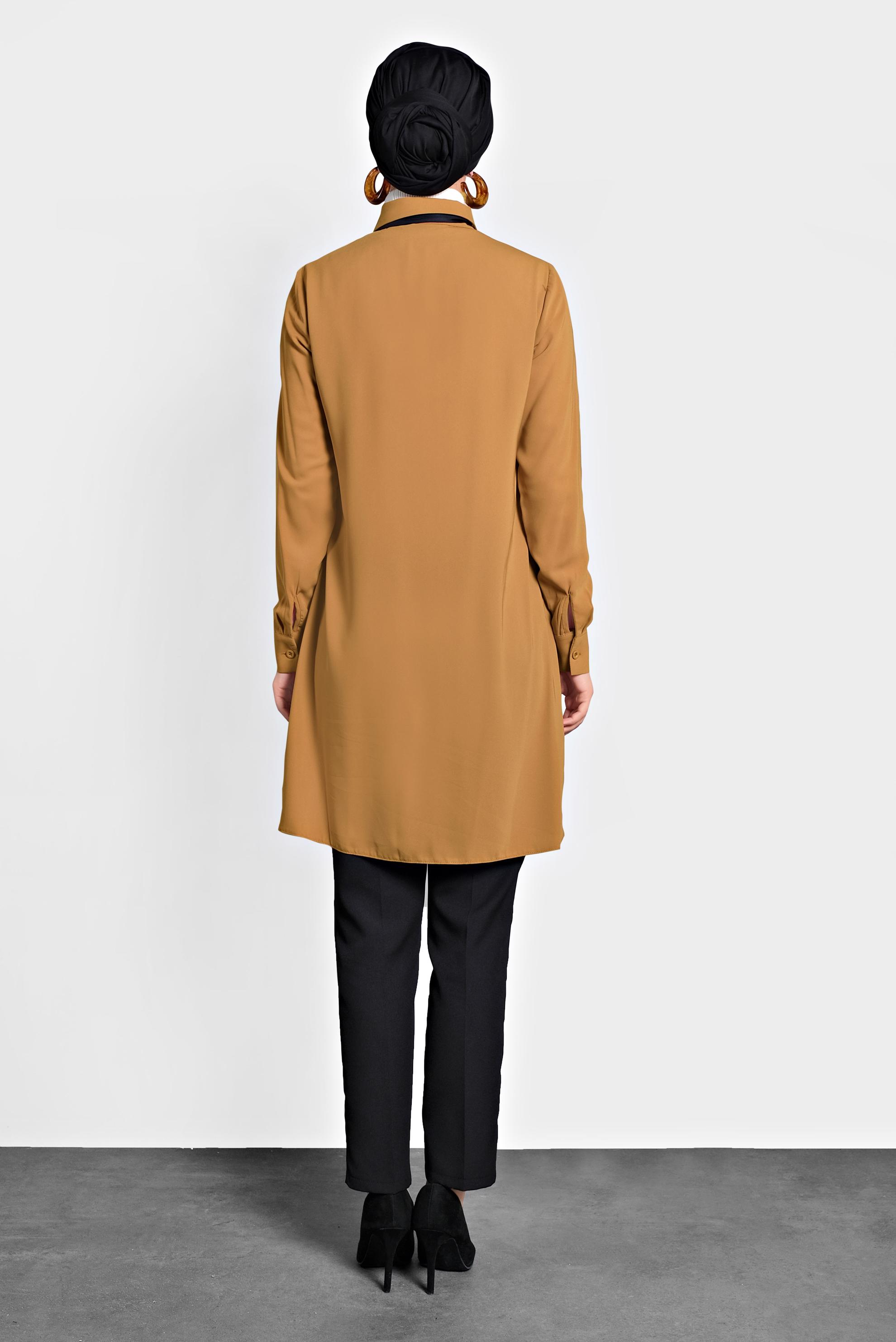 Tesettür giyim TABA KLASİK TUNİK 40138