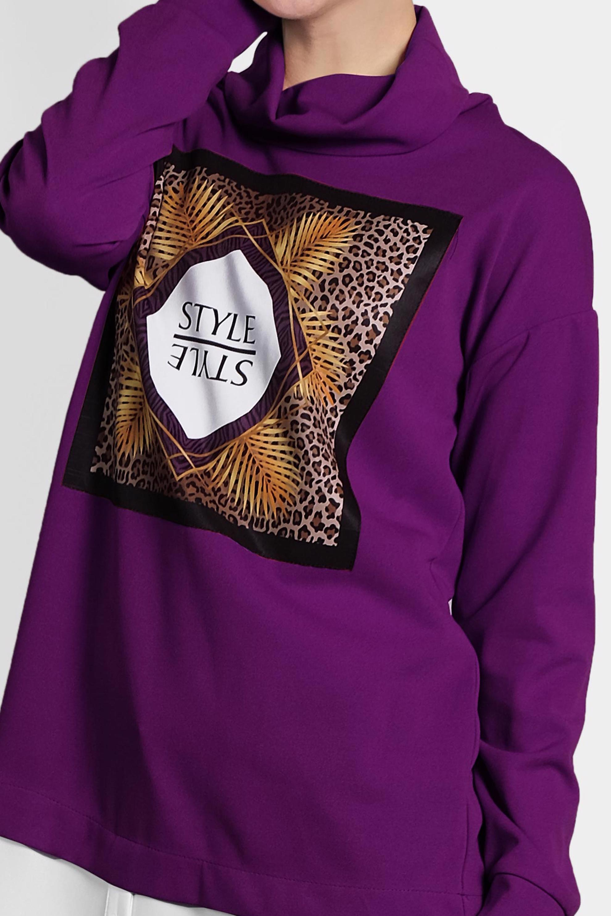 Tesettür giyim MOR BOĞAZLI TUNİK 40149 