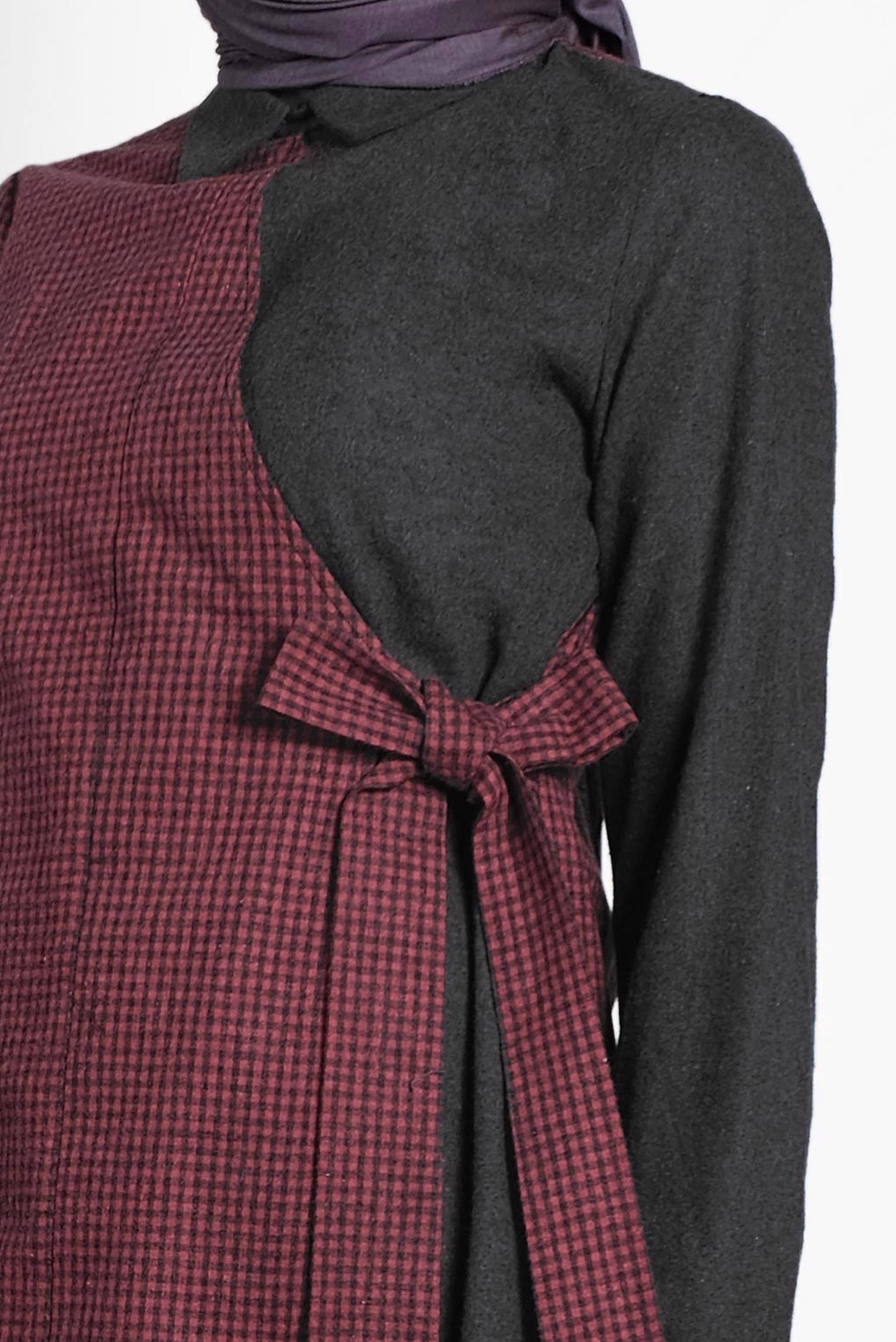 Tesettür giyim SİYAH ÇAPRAZ TUNİK 40186