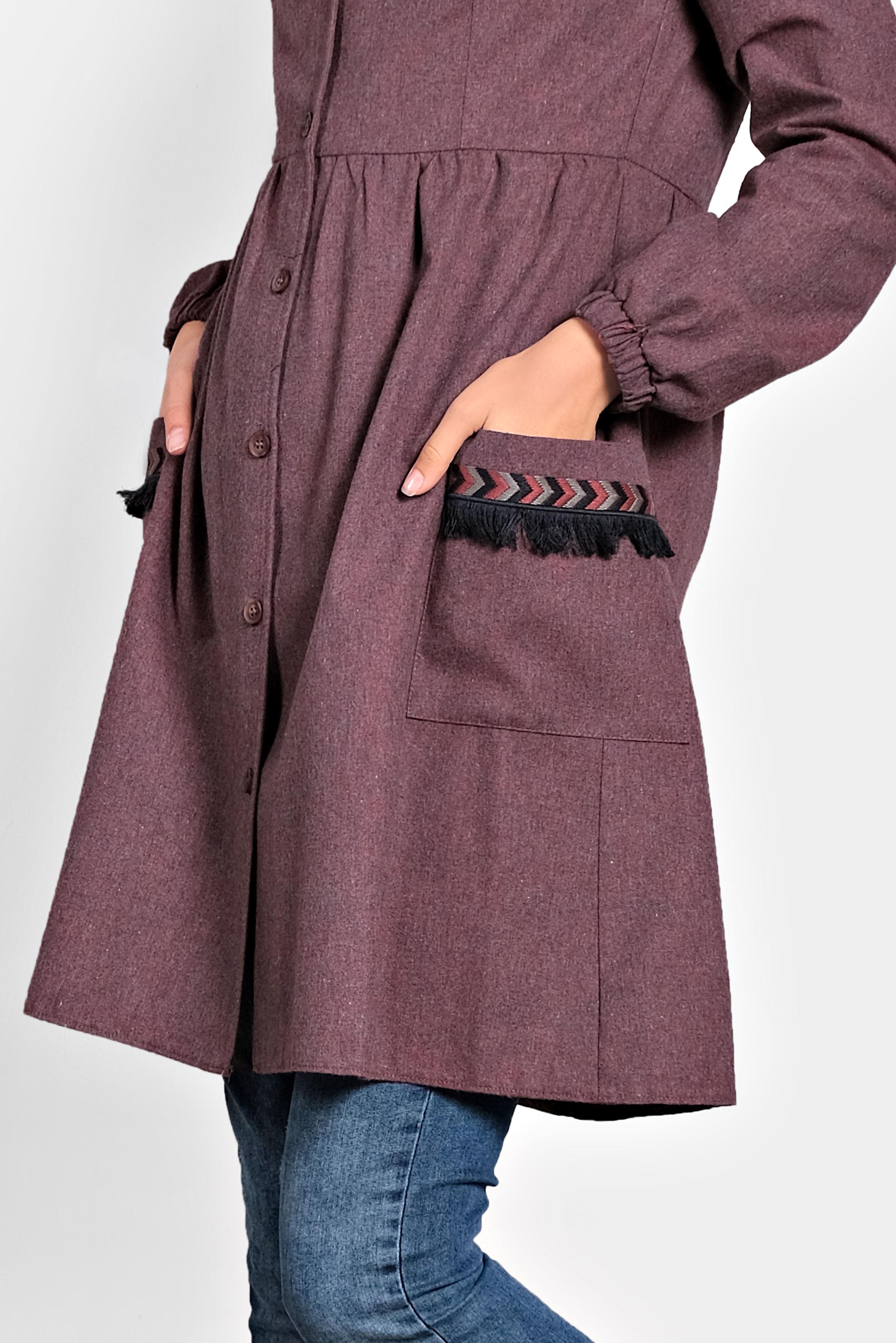 Tesettür giyim LACİVERT İŞLEMELİ PAMUKLU TUNİK 40187