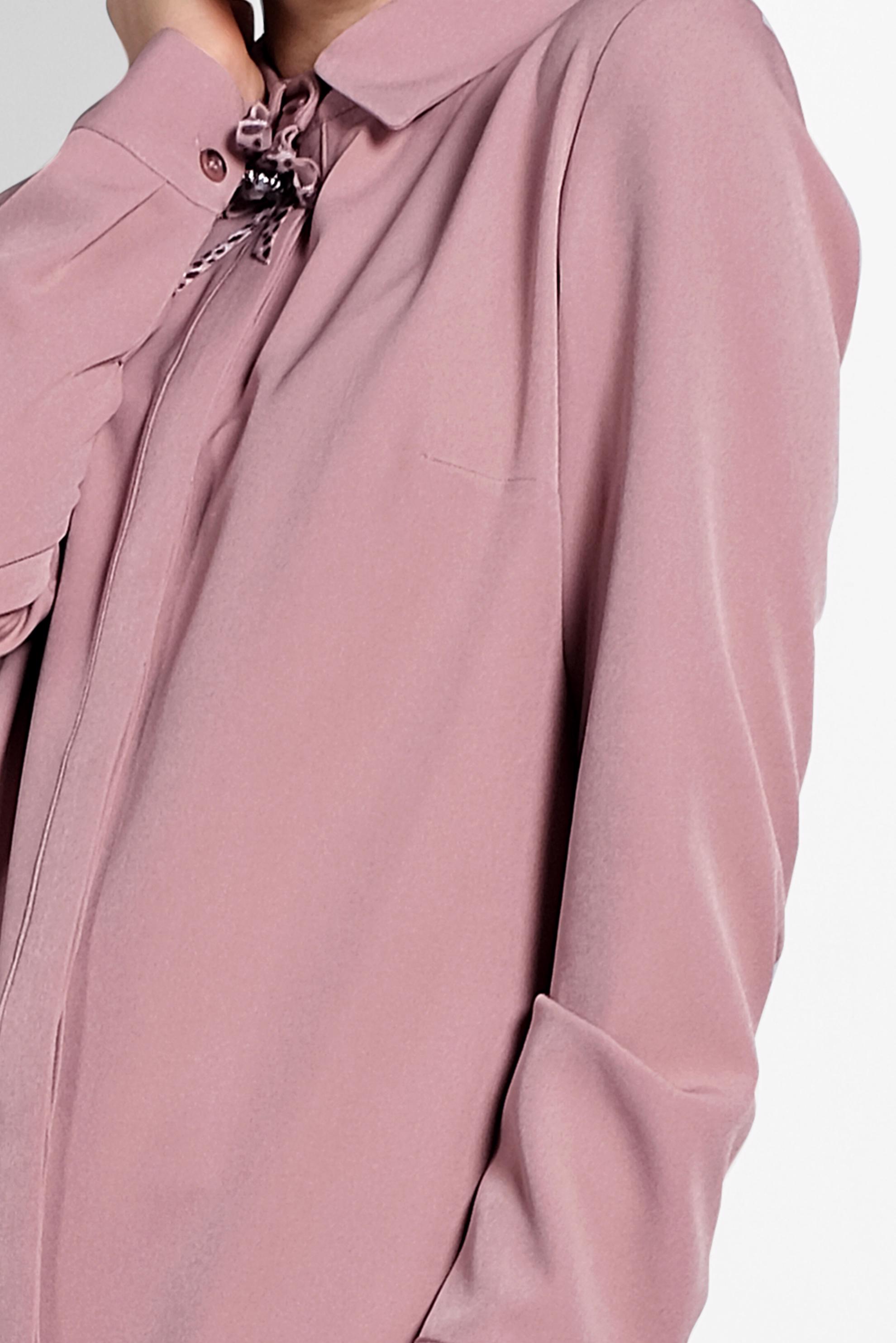 Tesettür giyim PUDRA GİZLİ DÜĞMELİ TUNİK 40209