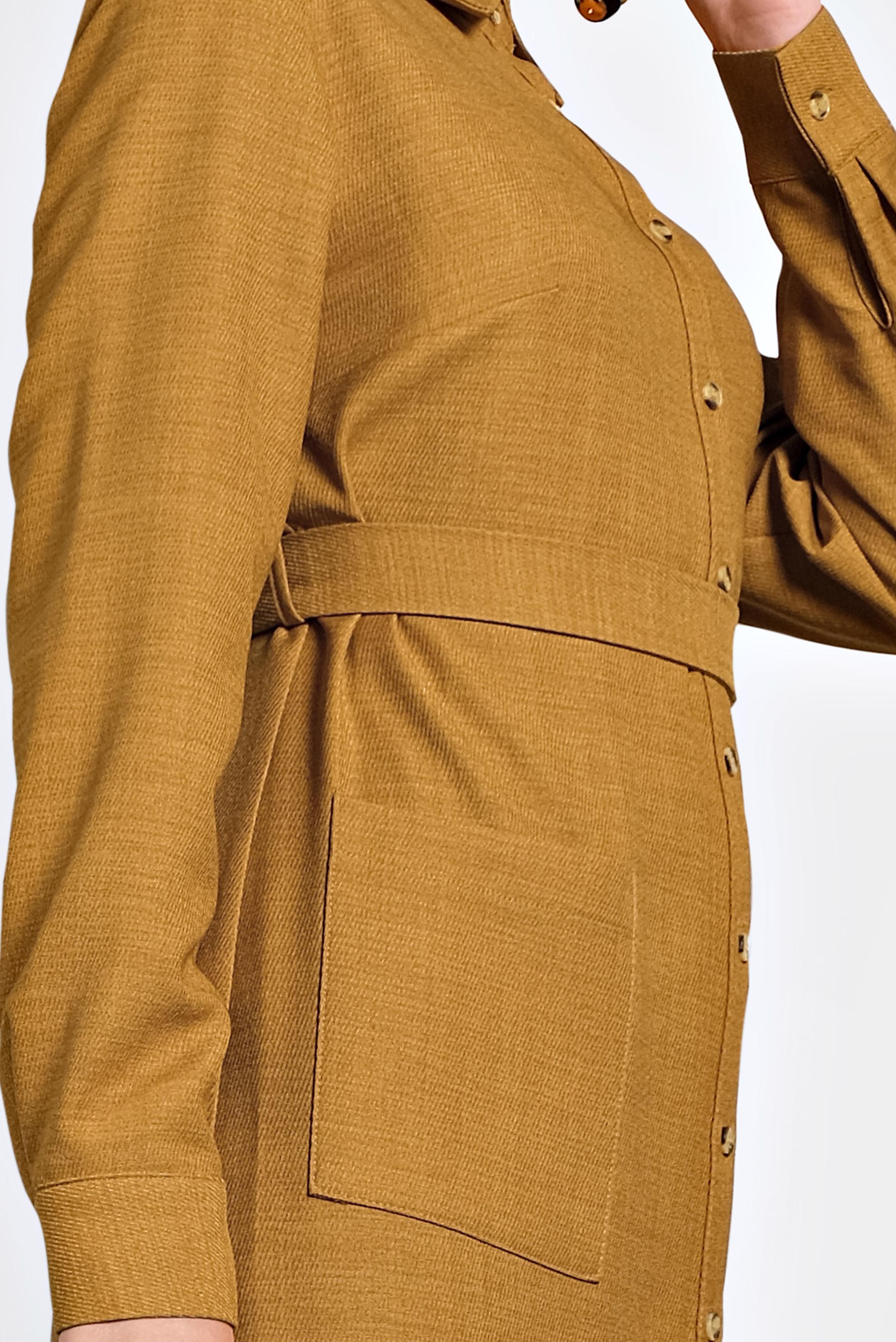 Tesettür giyim SARI DÜĞMELİ CEPLİ TUNİK 40256