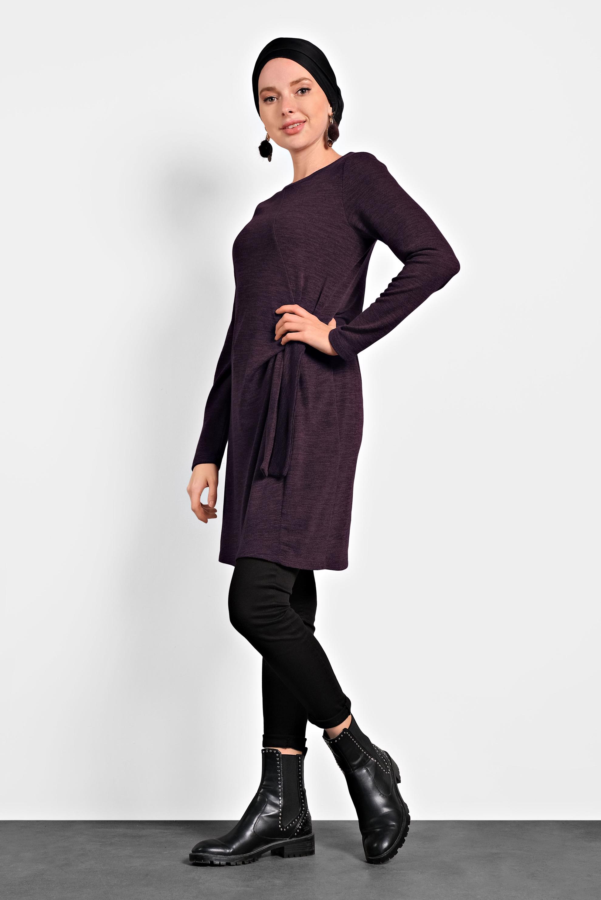 Tesettür giyim MÜRDÜM BAĞLAMA DETAYLI TUNİK 40313