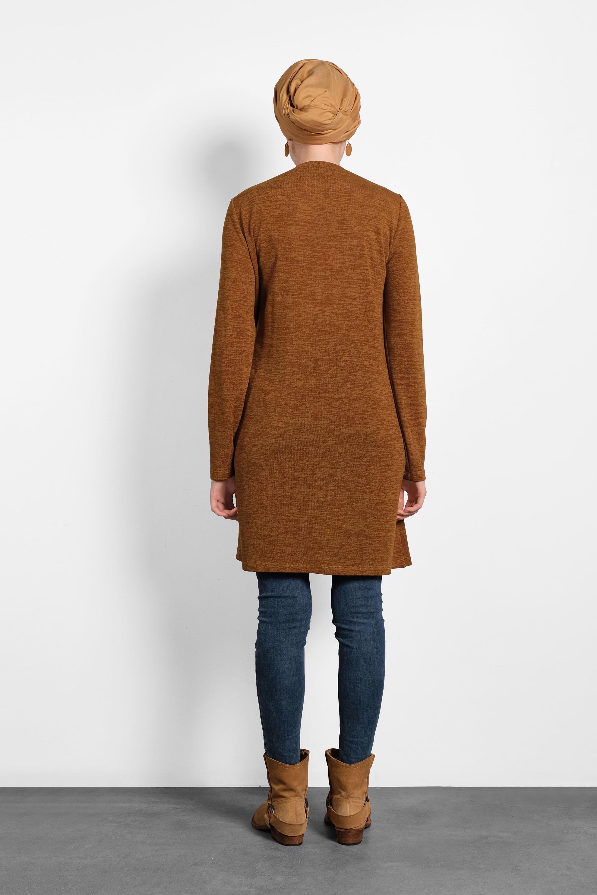 Tesettür giyim TABA BAĞLAMA DETAYLI TUNİK 40313