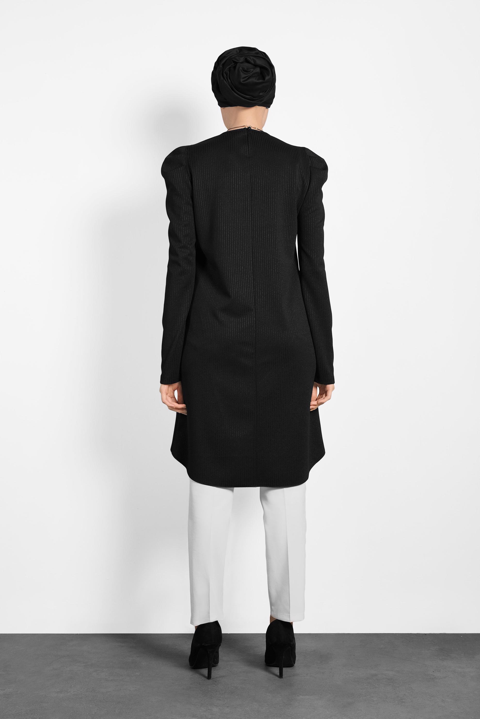 Tesettür giyim SİYAH KARPUZ KOL TUNİK 40374