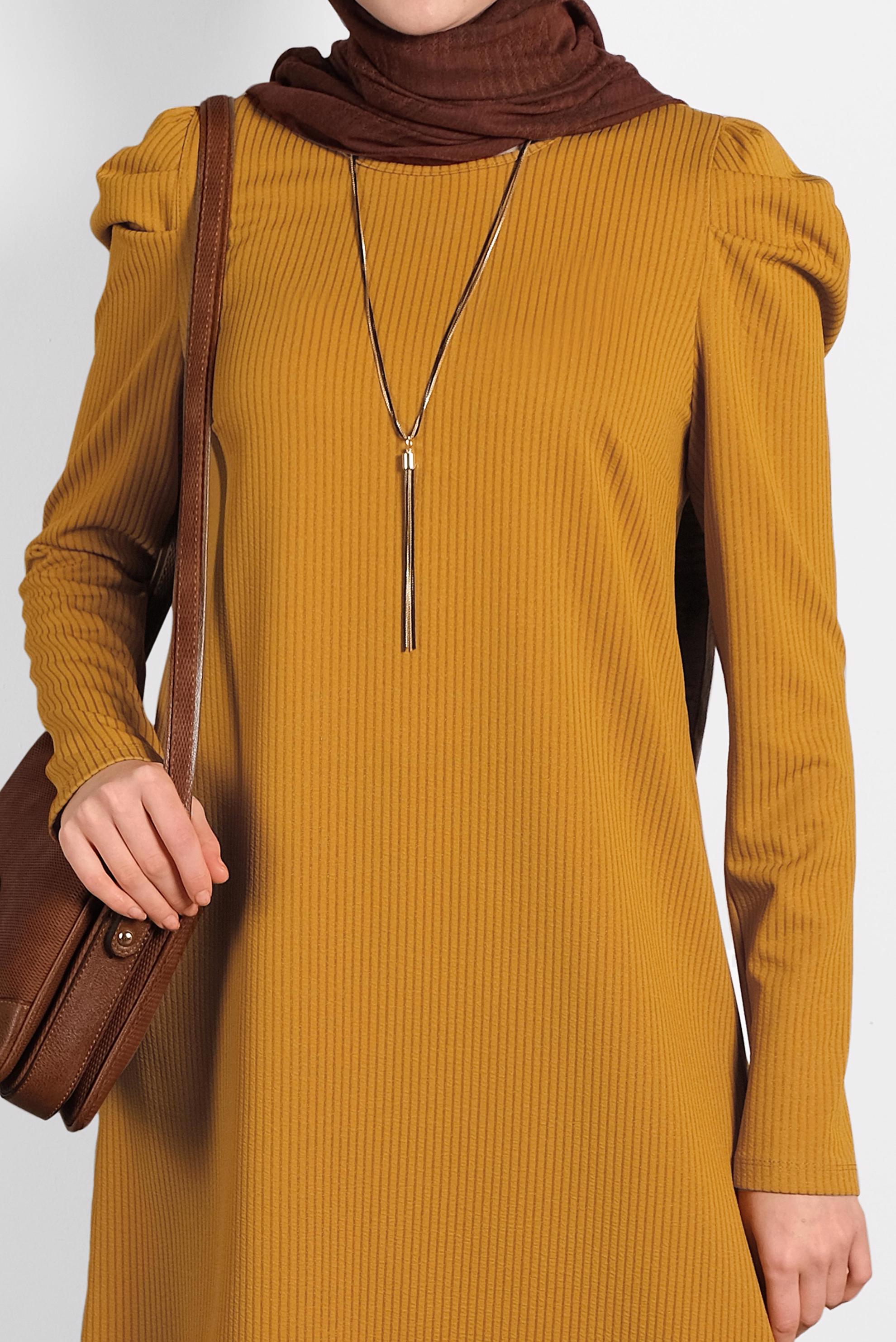 Tesettür giyim SARI KARPUZ KOL TUNİK 40374