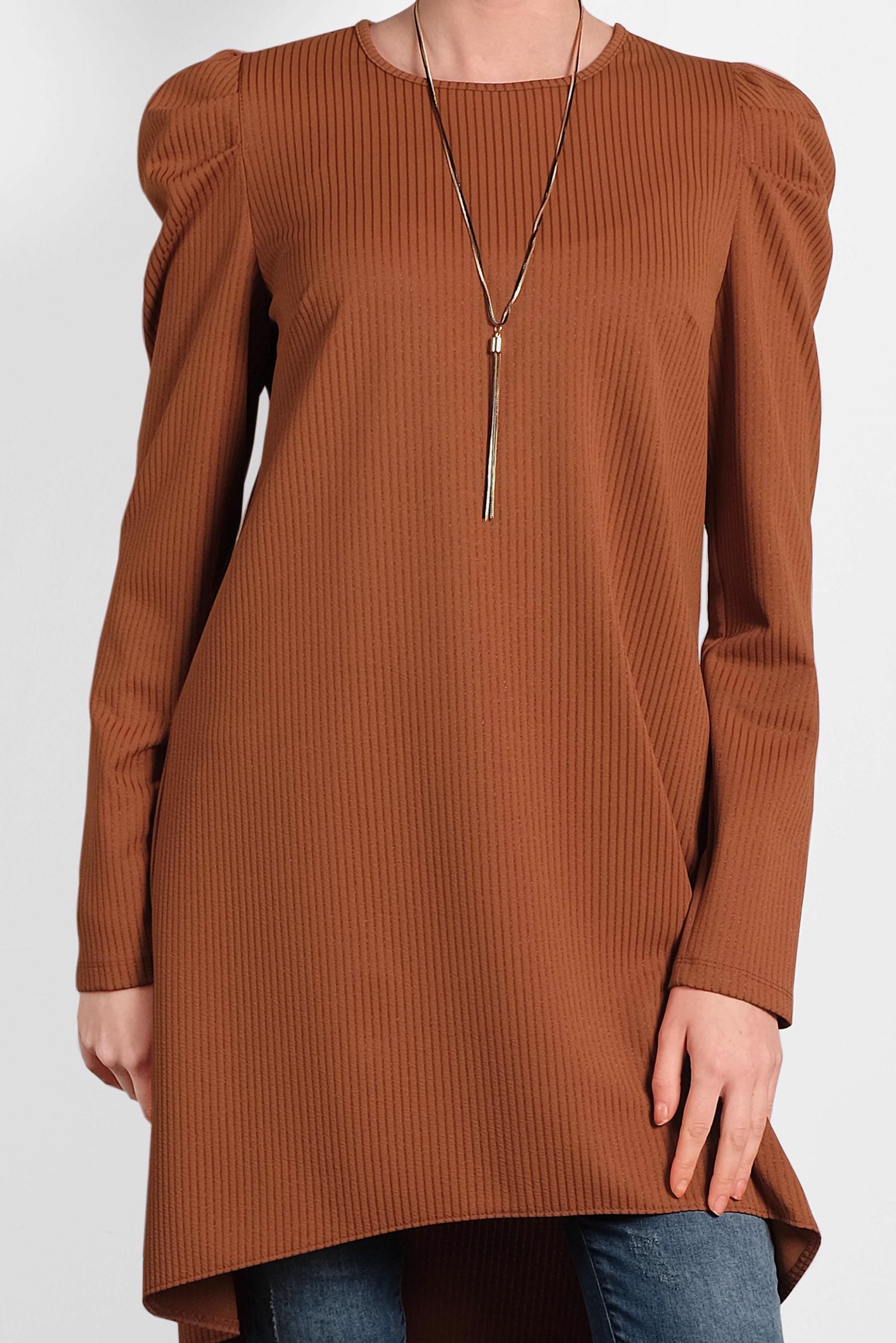 Tesettür giyim TABA KARPUZ KOL TUNİK 40374