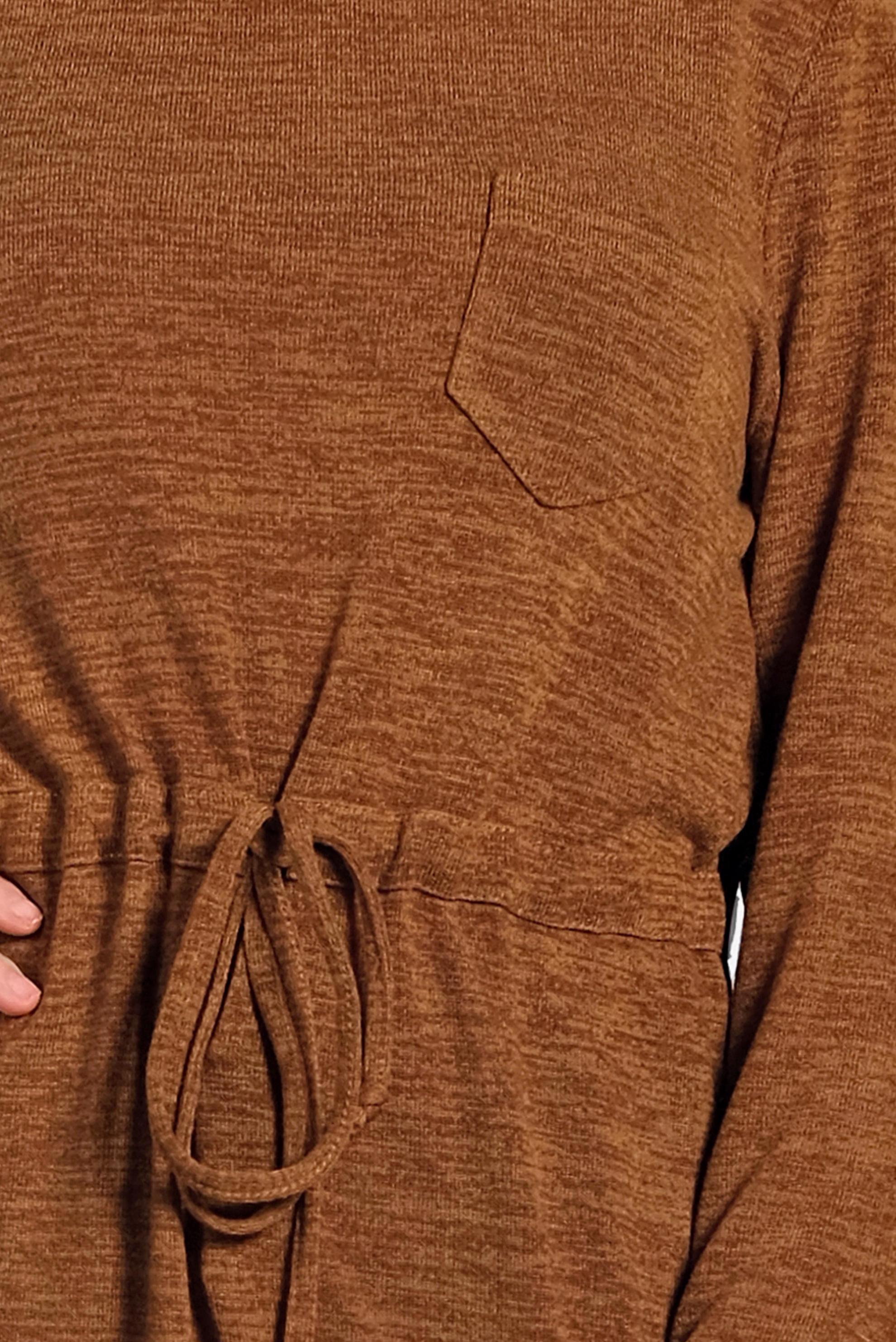 Tesettür giyim TABA BELİ BAĞCIKLI TUNİK 40394