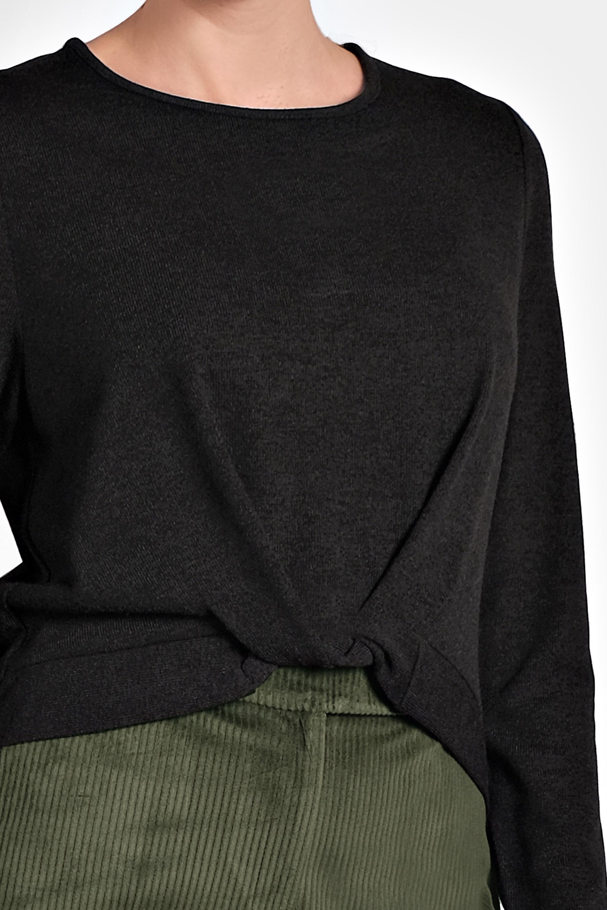 Tesettür giyim SİYAH ÖNÜ KISA ARKASI UZUN TUNİK 40400