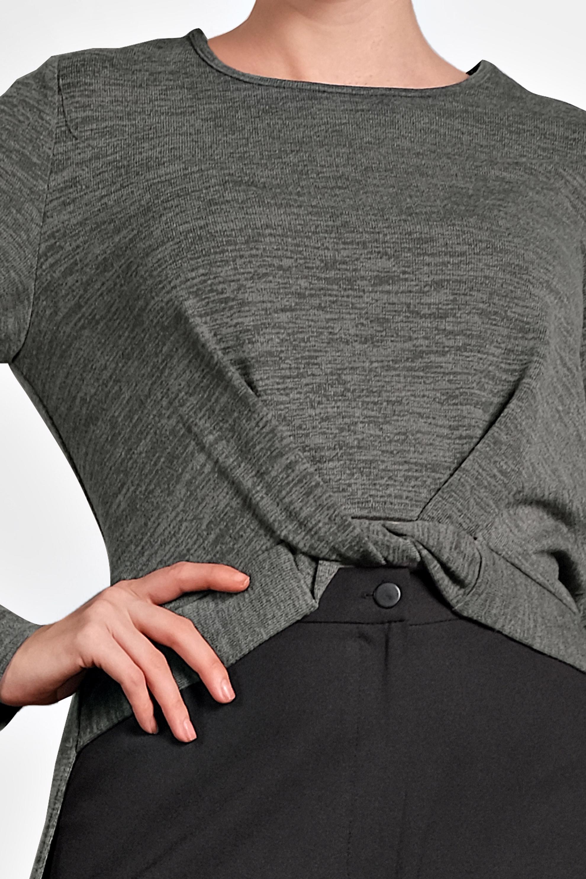 Tesettür giyim GRİ ÖNÜ KISA ARKASI UZUN TUNİK 40400