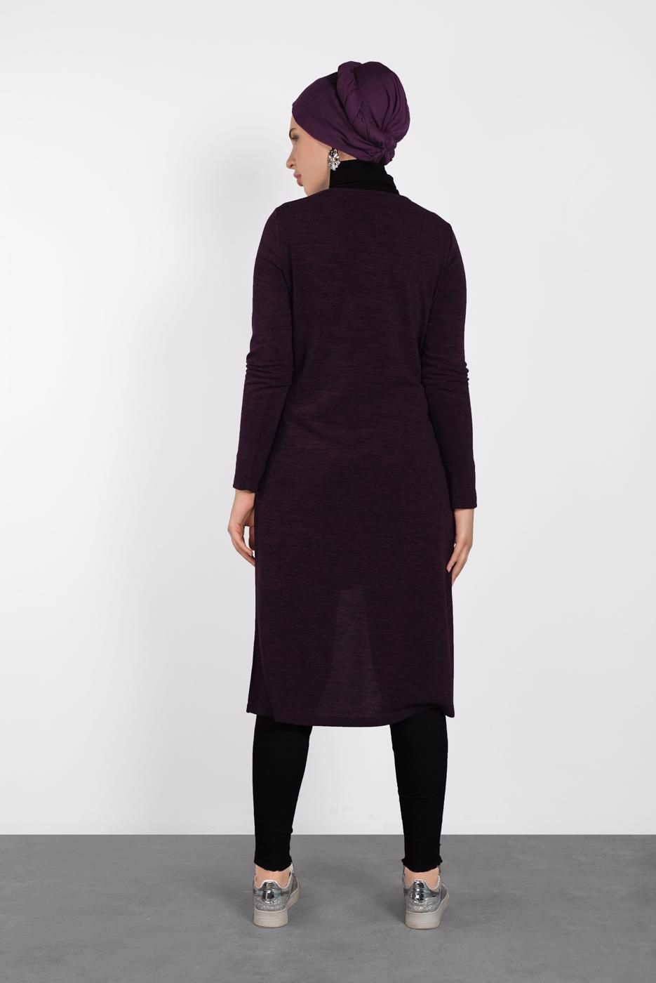 Tesettür giyim MÜRDÜM ÖNÜ KISA ARKASI UZUN TUNİK 40400