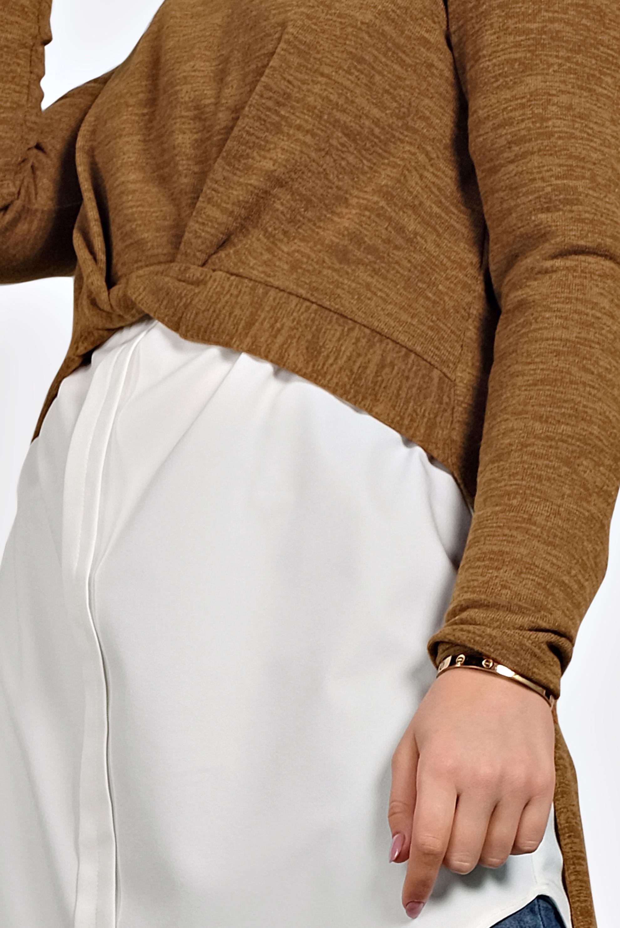 Tesettür giyim TABA ÖNÜ KISA ARKASI UZUN TUNİK 40400