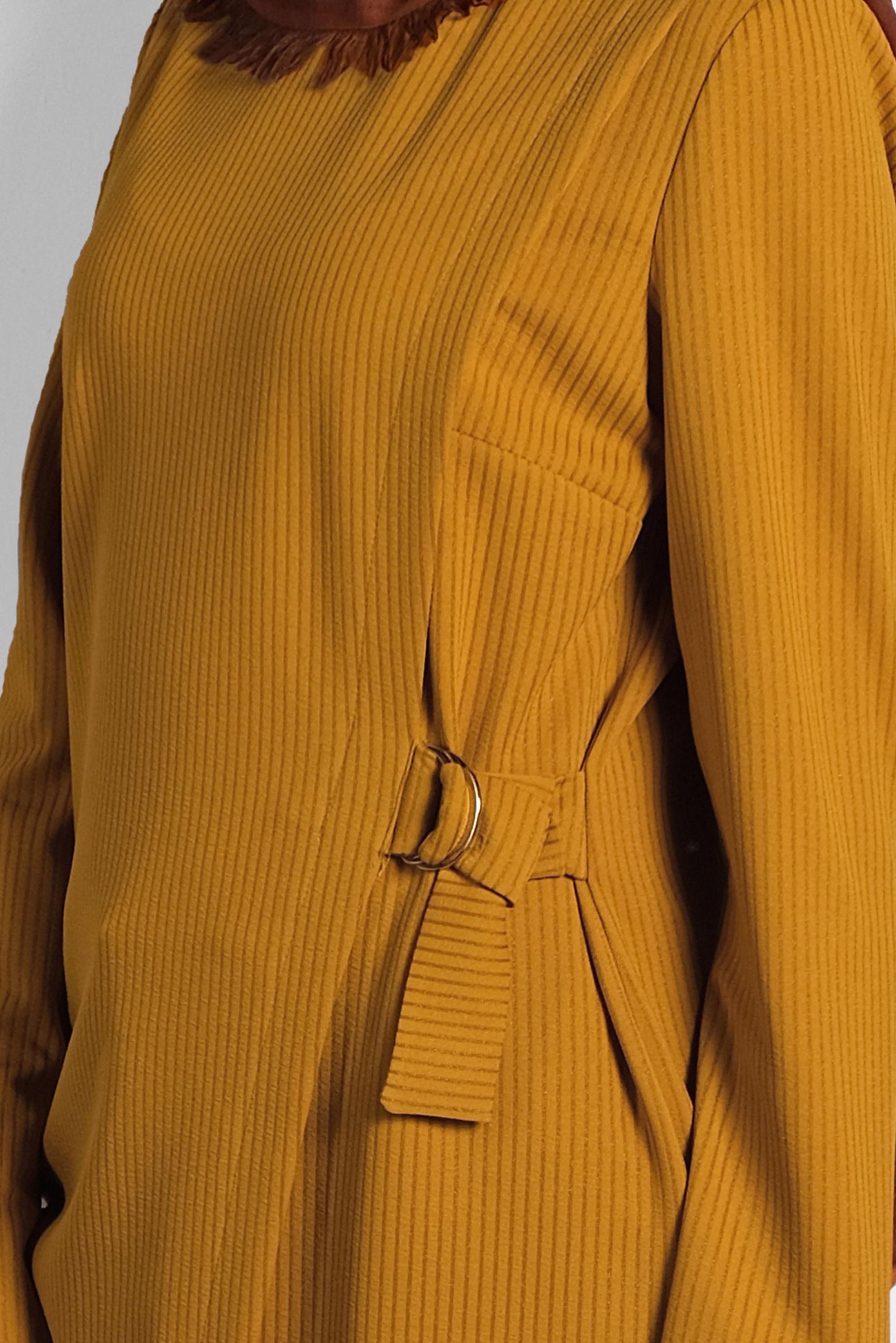 Tesettür giyim SARI ASİMETRİK KESİM TUNİK 40405