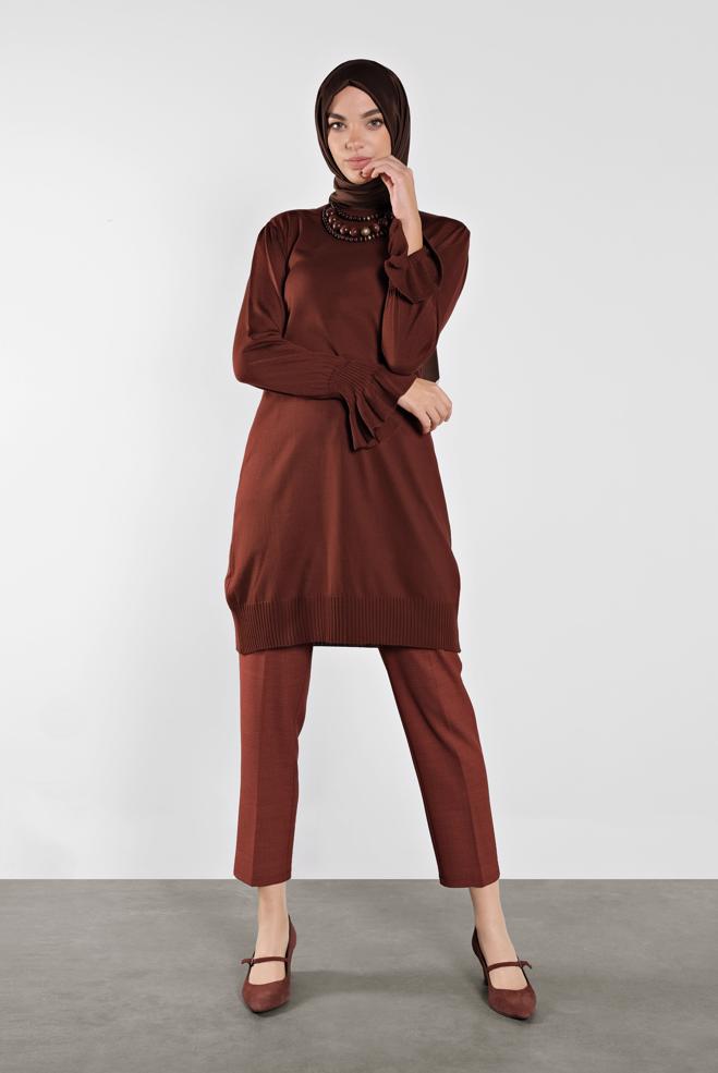 Tesettür giyim  Kahve Geçiş - ALVİNA