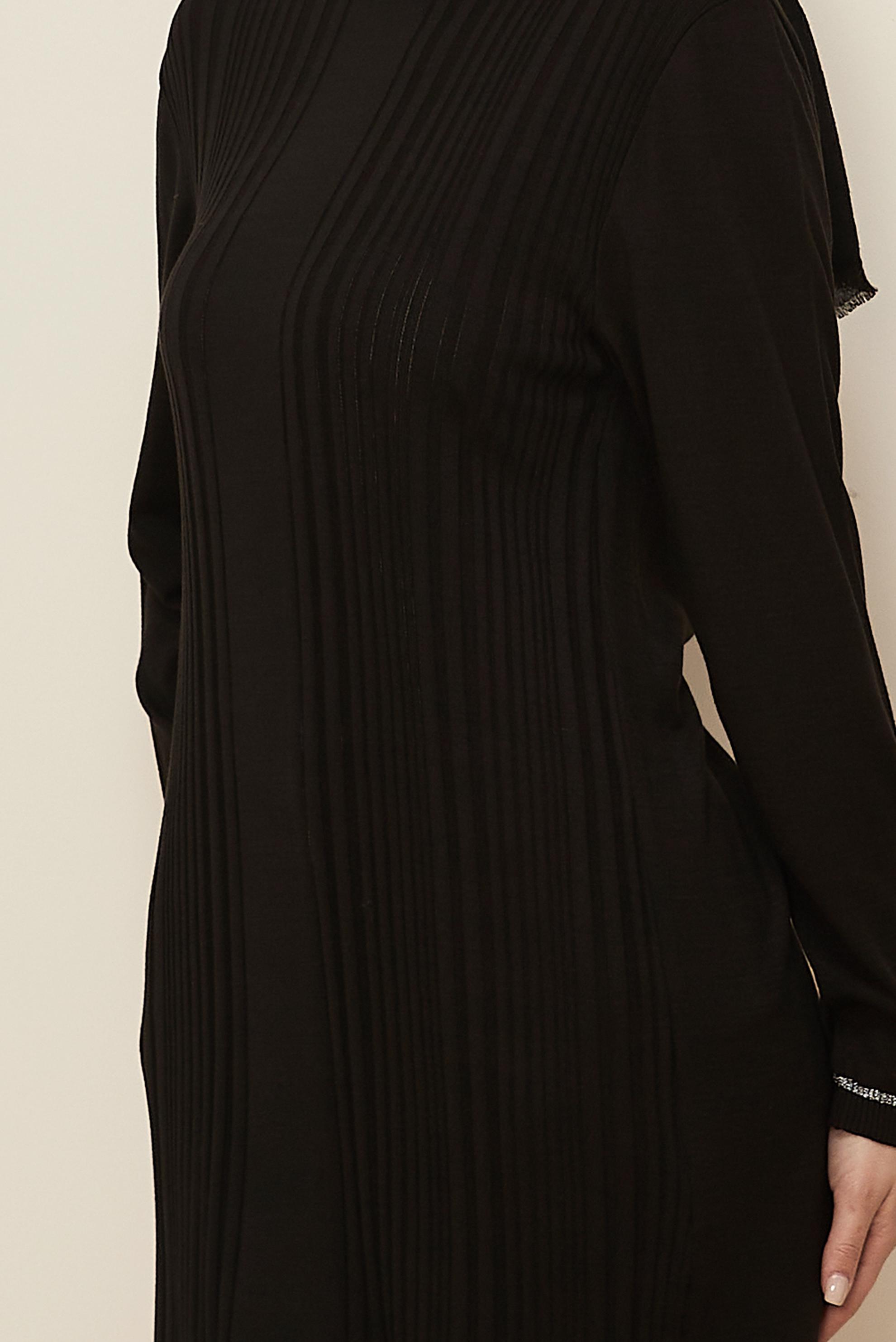 Tesettür giyim SİYAH TRİKO TUNİK 41011