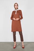 SHIRT-COLLAR KNIT TUNIC 41016 