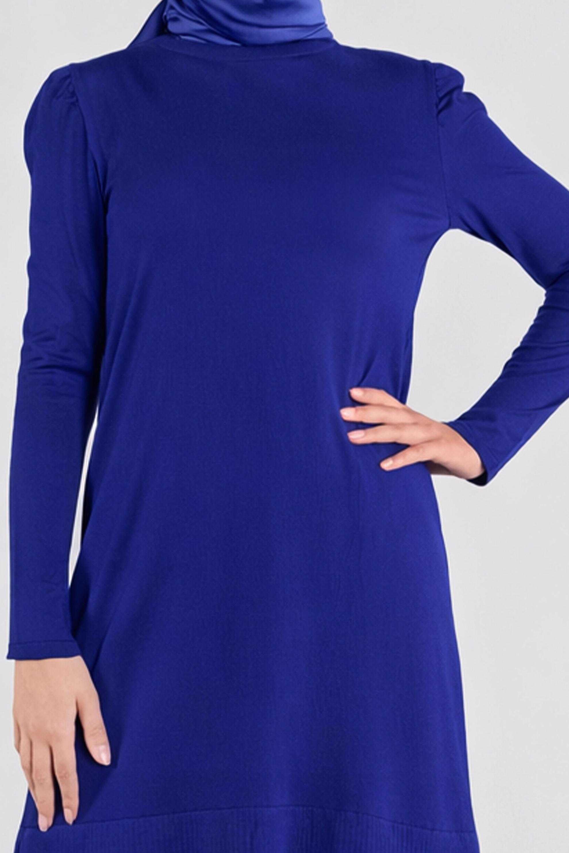 Tesettür giyim LACİVERT TRİKO TUNİK 41018