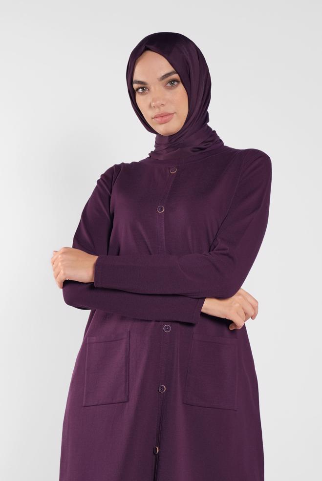 Tesettür giyim  Elegant Mürdüm - ALVİNA