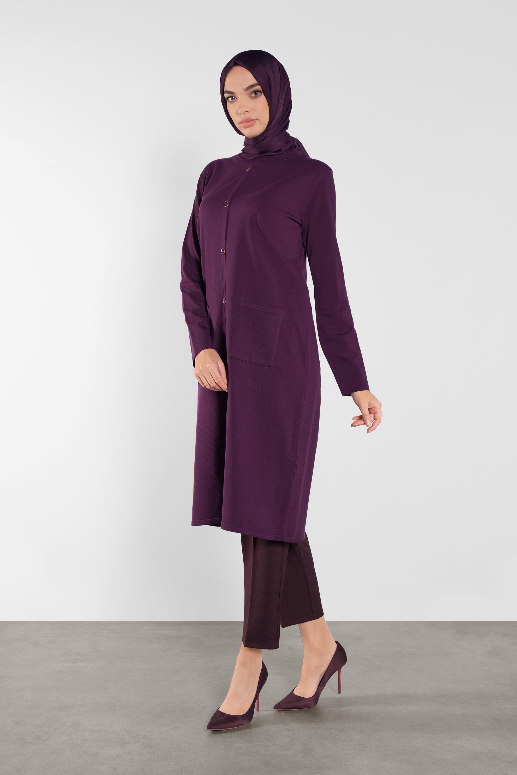 Hijab clothing DAMSON BUTTONED KNIT TUNIC 41070 