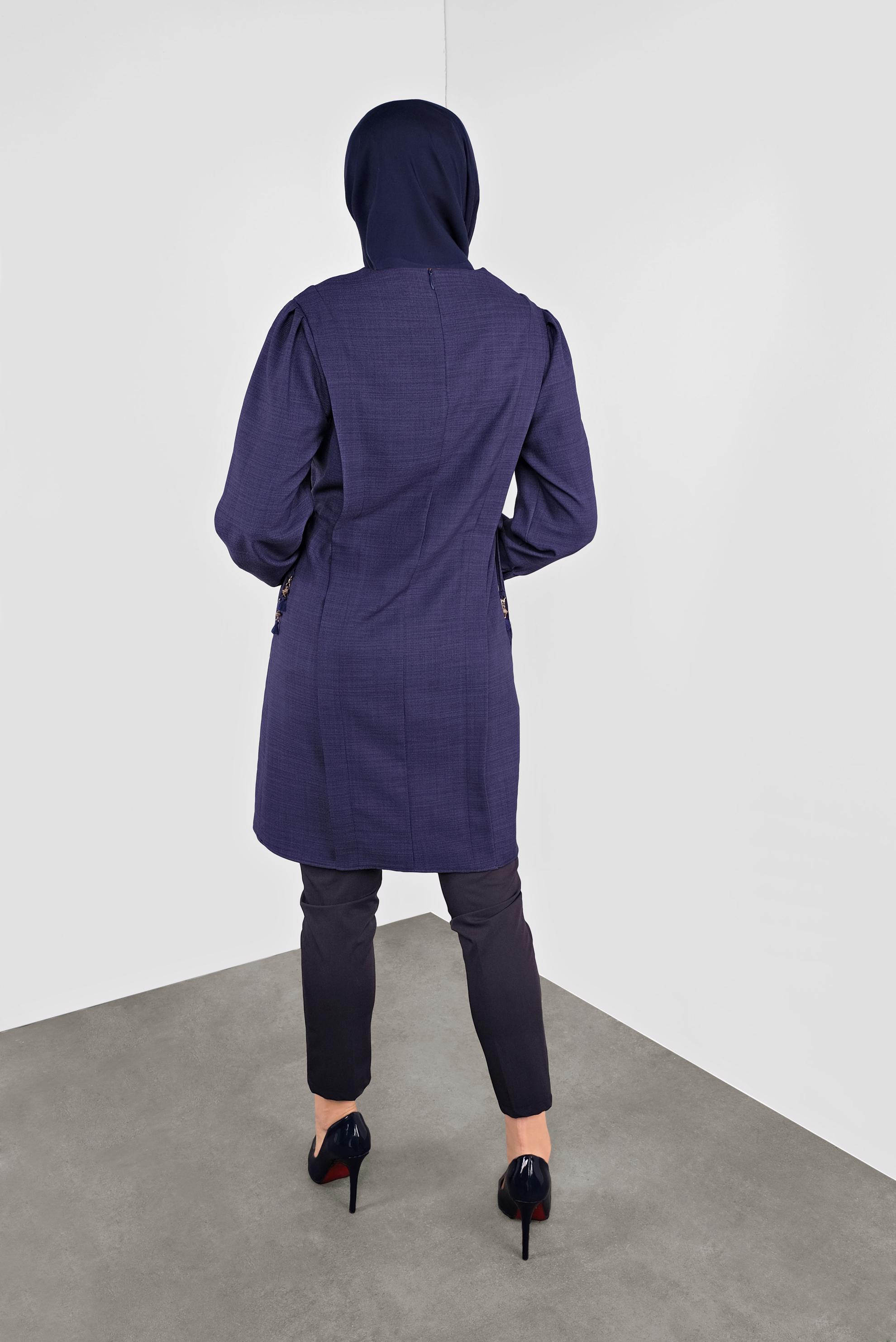 Tesettür giyim LACİVERT 41202 ANYA TUNİK 38/44 TEK40