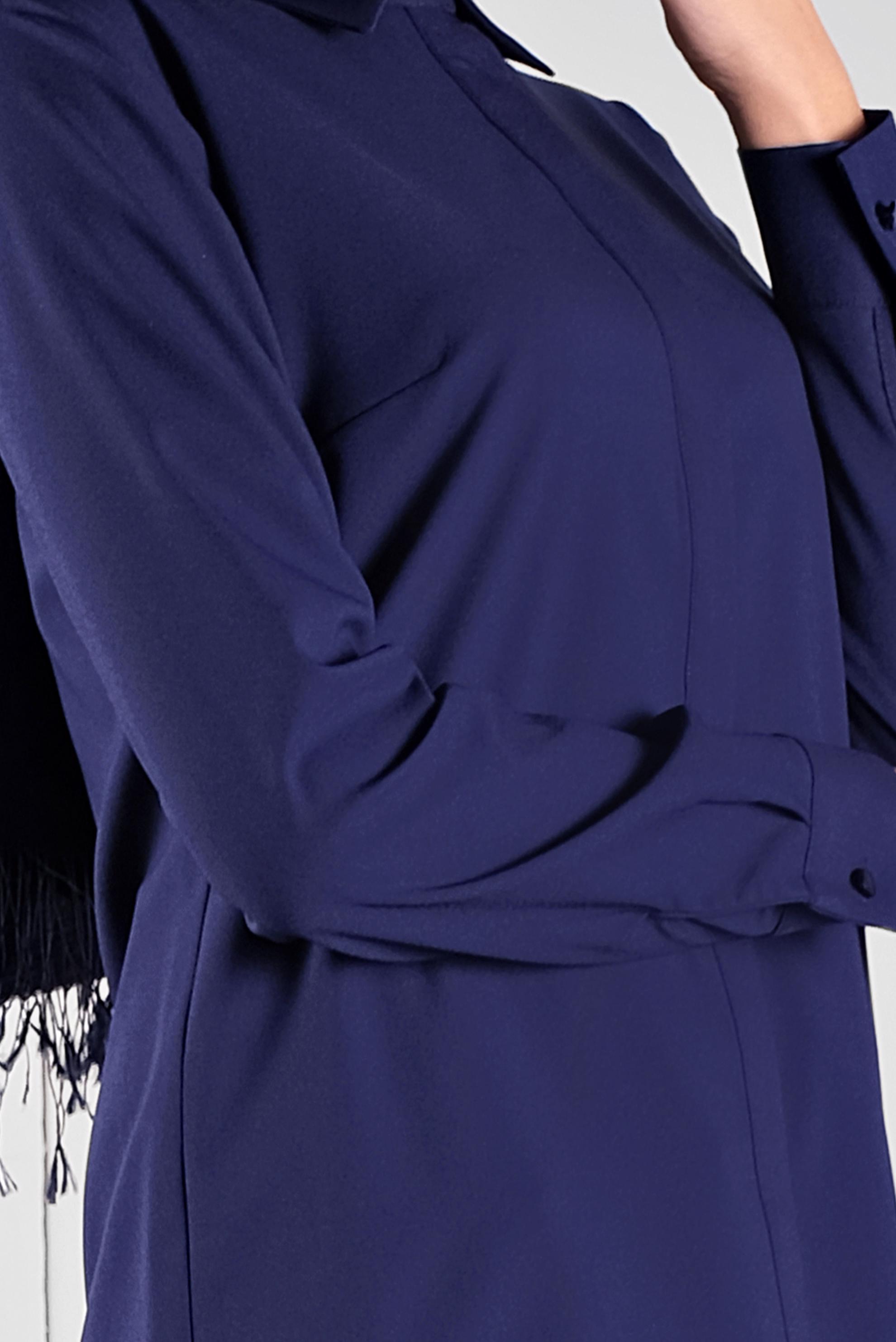 Tesettür giyim LACİVERT GİZLİ DÜĞMELİ TUNİK 41228 