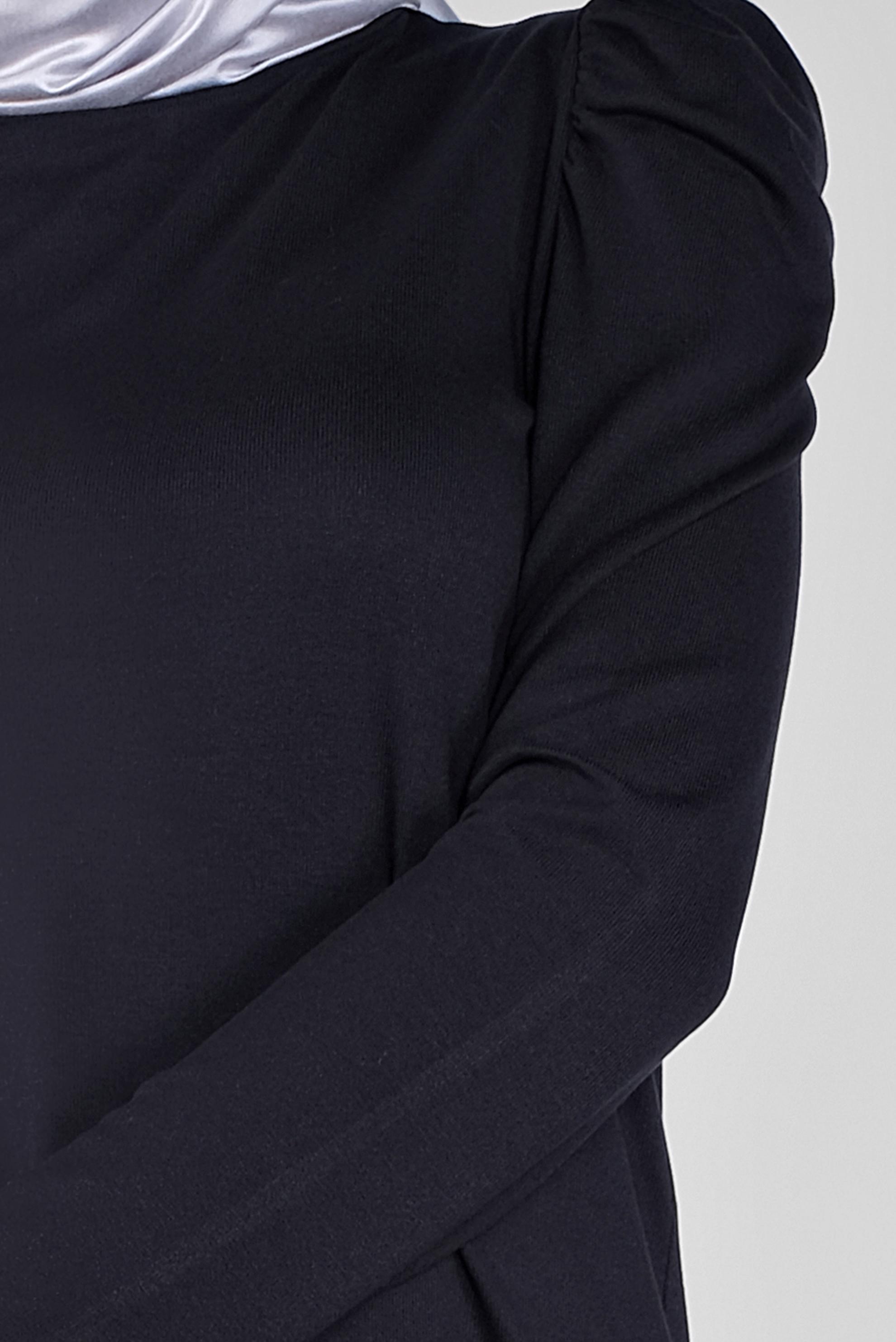 Tesettür giyim LACİVERT OMUZLARI VOLANLI BOĞAZLI TUNİK 41233 