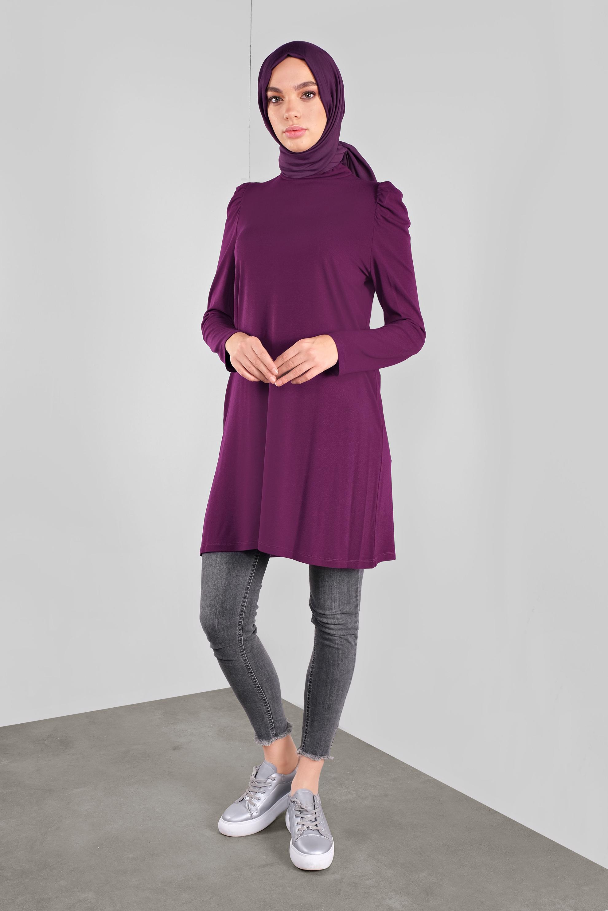 Hijab clothing PURPLE TURTLENECK TUNIC 41233 