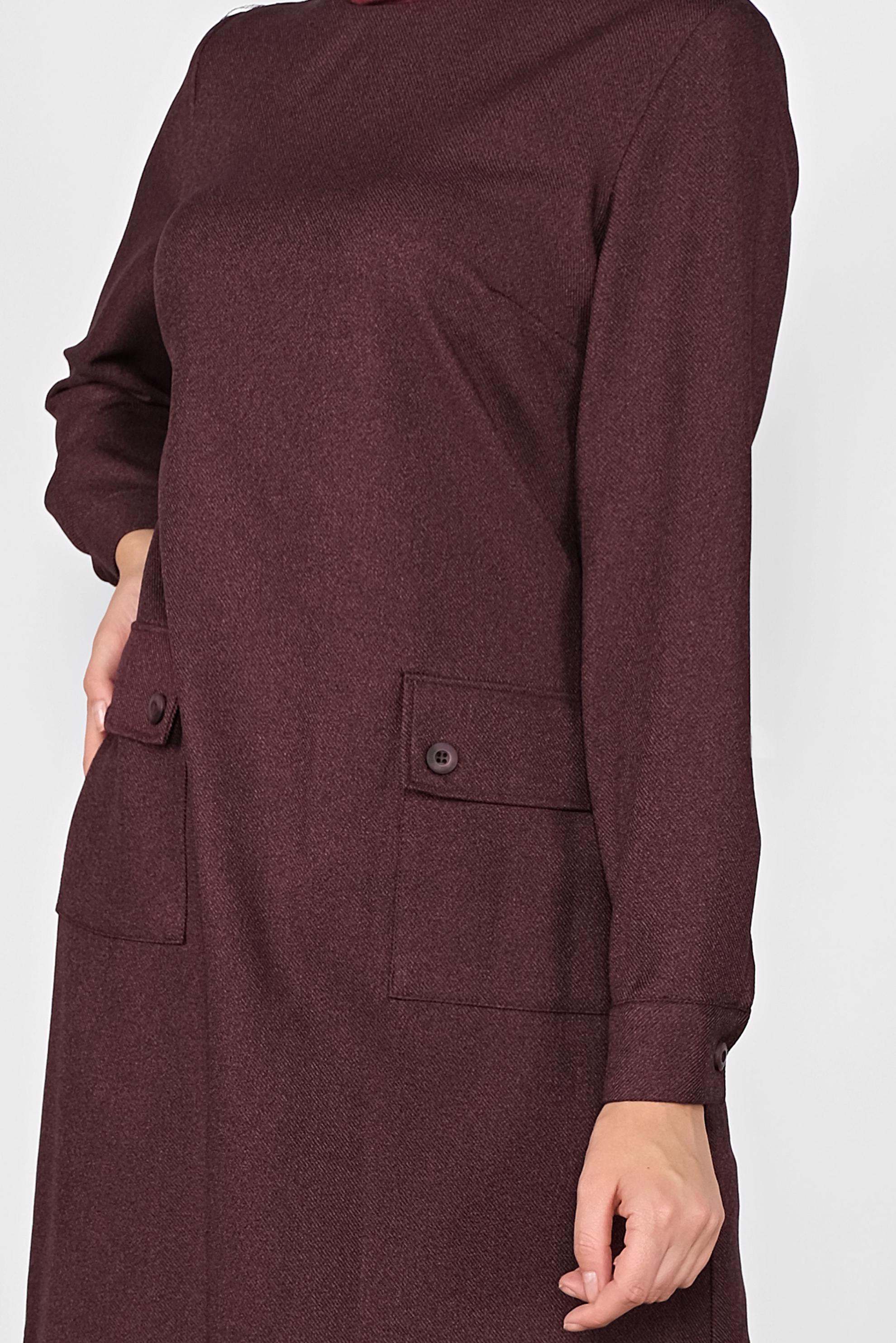 Tesettür giyim MÜRDÜM DÜĞMELİ CEPLİ TUNİK  41255 