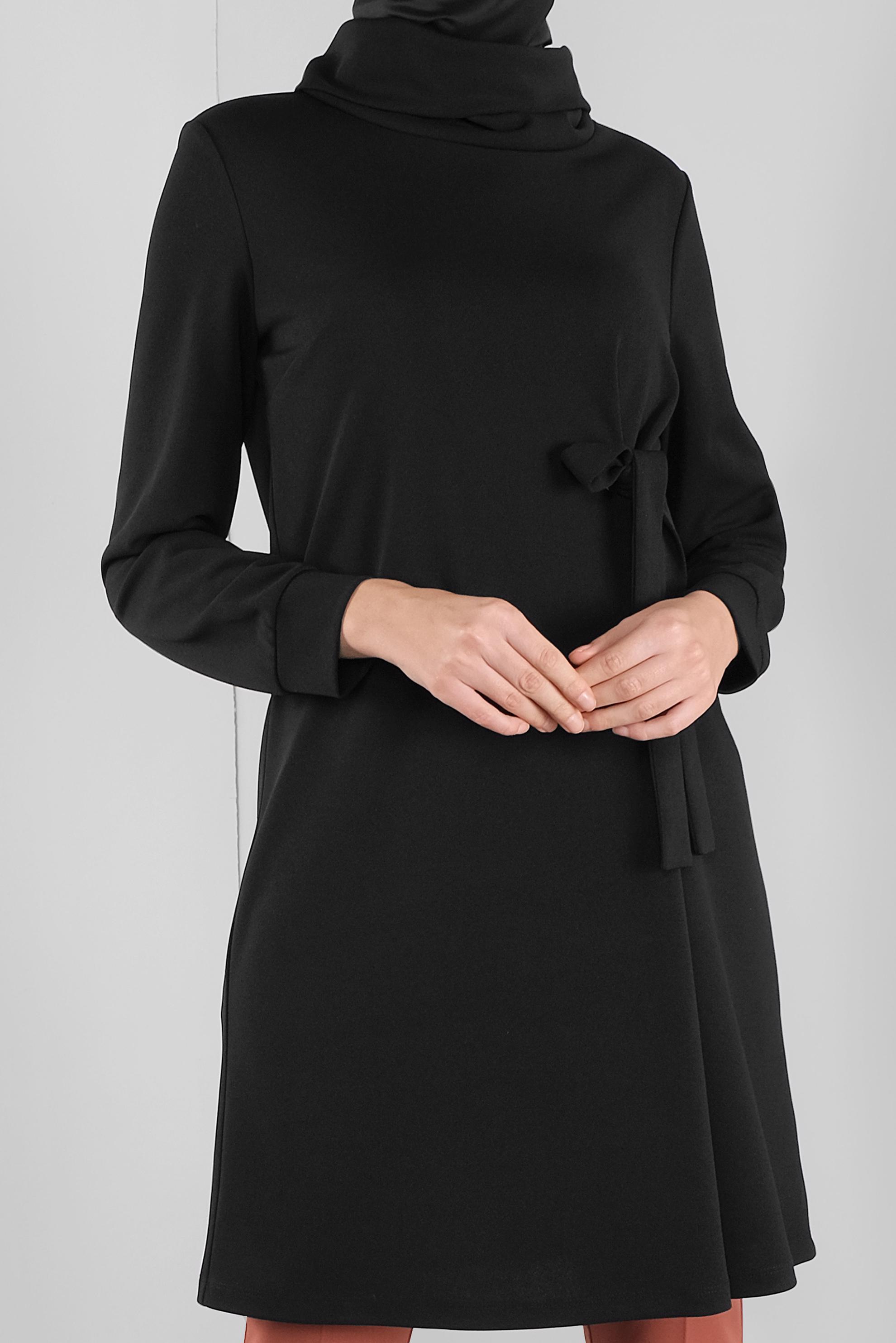 Tesettür giyim SİYAH BAĞCIKLI TUNİK 41285 