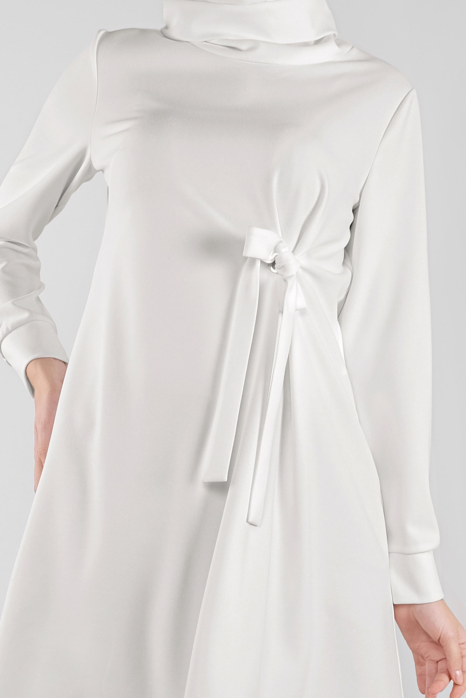 Tesettür giyim BEYAZ BAĞCIKLI TUNİK 41285 