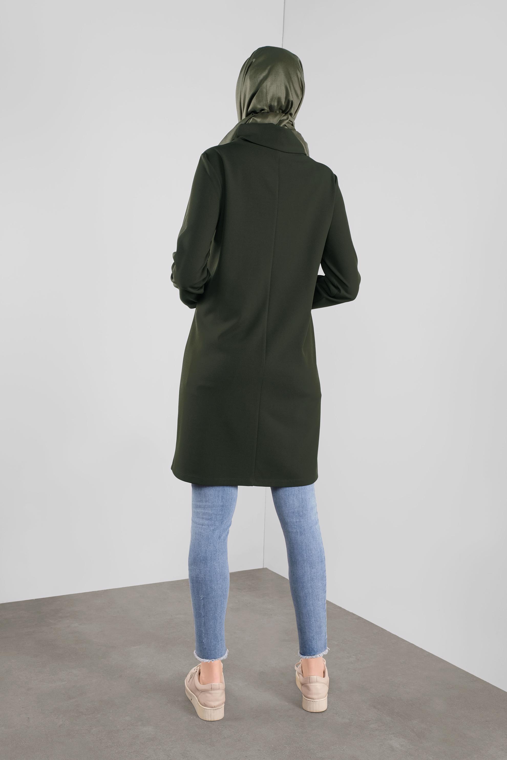 Tesettür giyim HAKİ BAĞCIKLI TUNİK 41285 