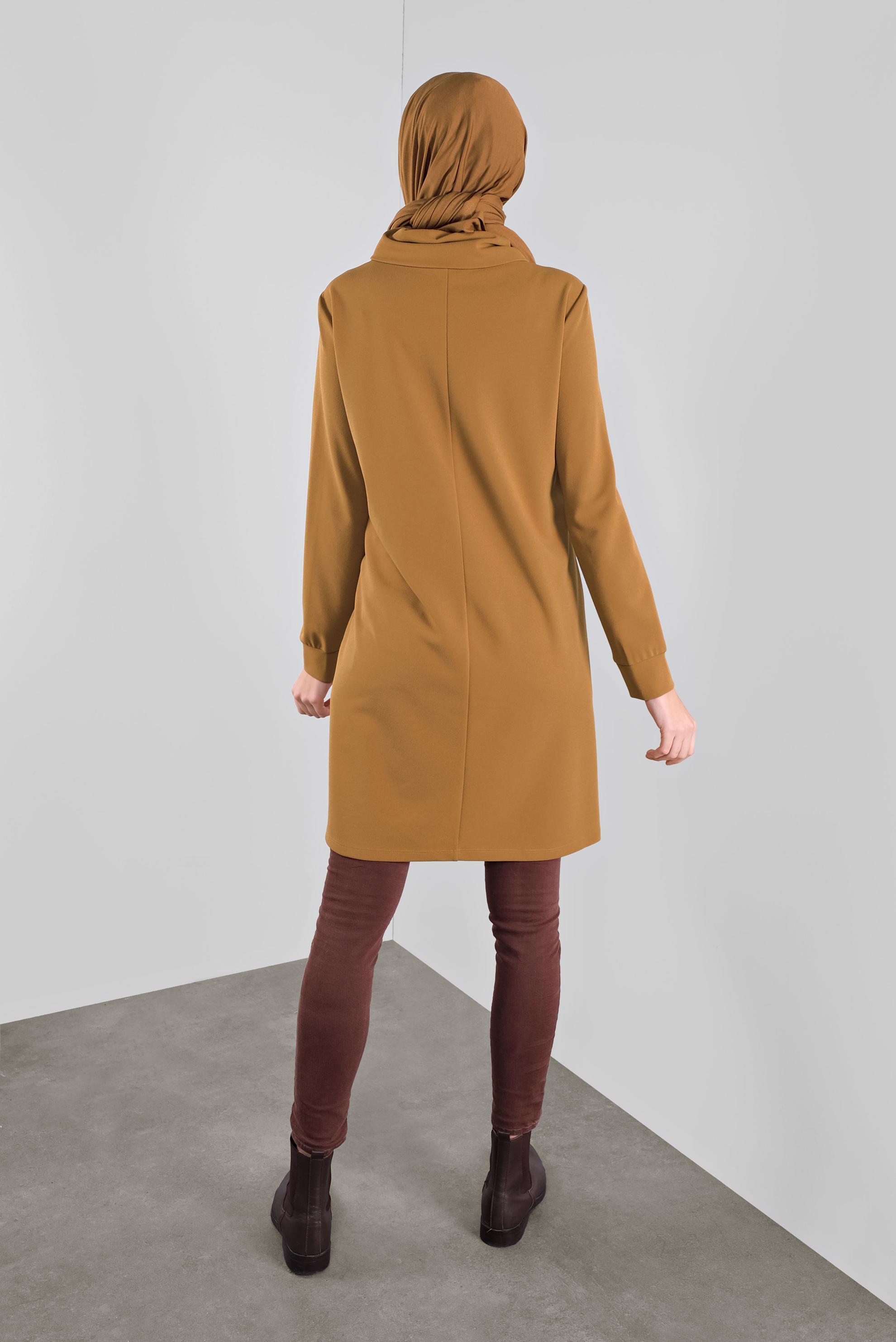 Tesettür giyim SARI BAĞCIKLI TUNİK 41285 