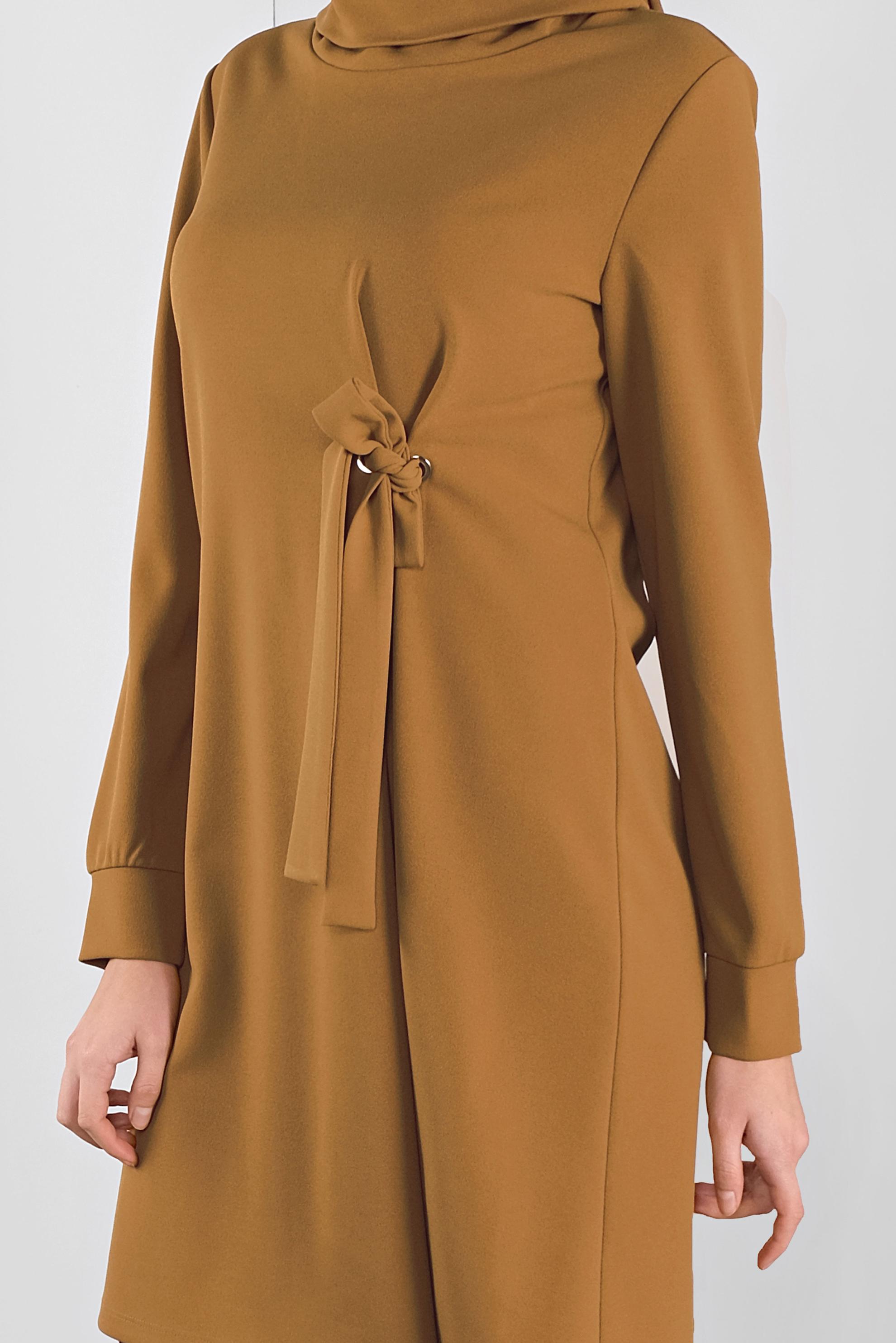 Tesettür giyim SARI BAĞCIKLI TUNİK 41285 