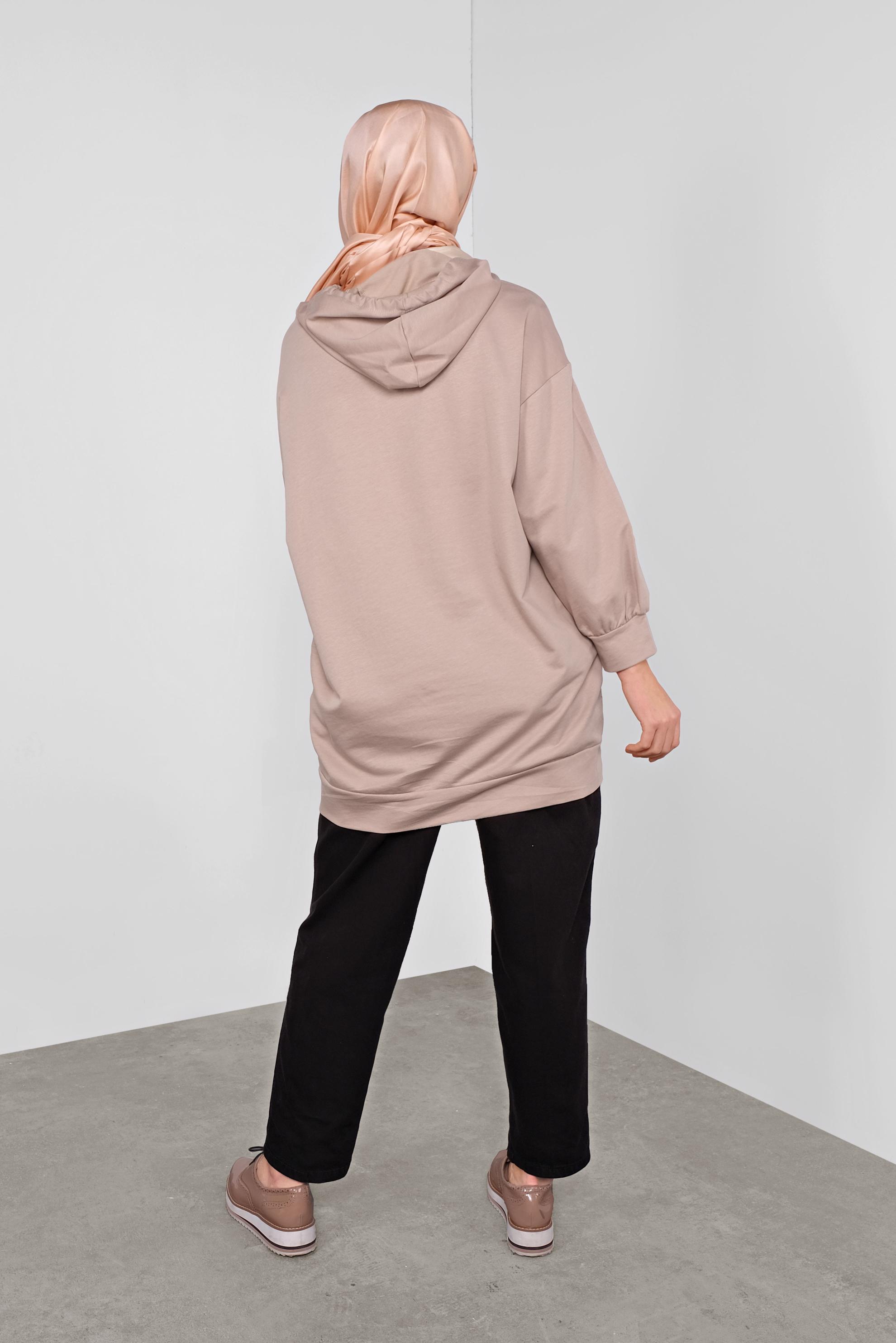 Tesettür giyim BEJ 41327 ALVİNA TUNİK