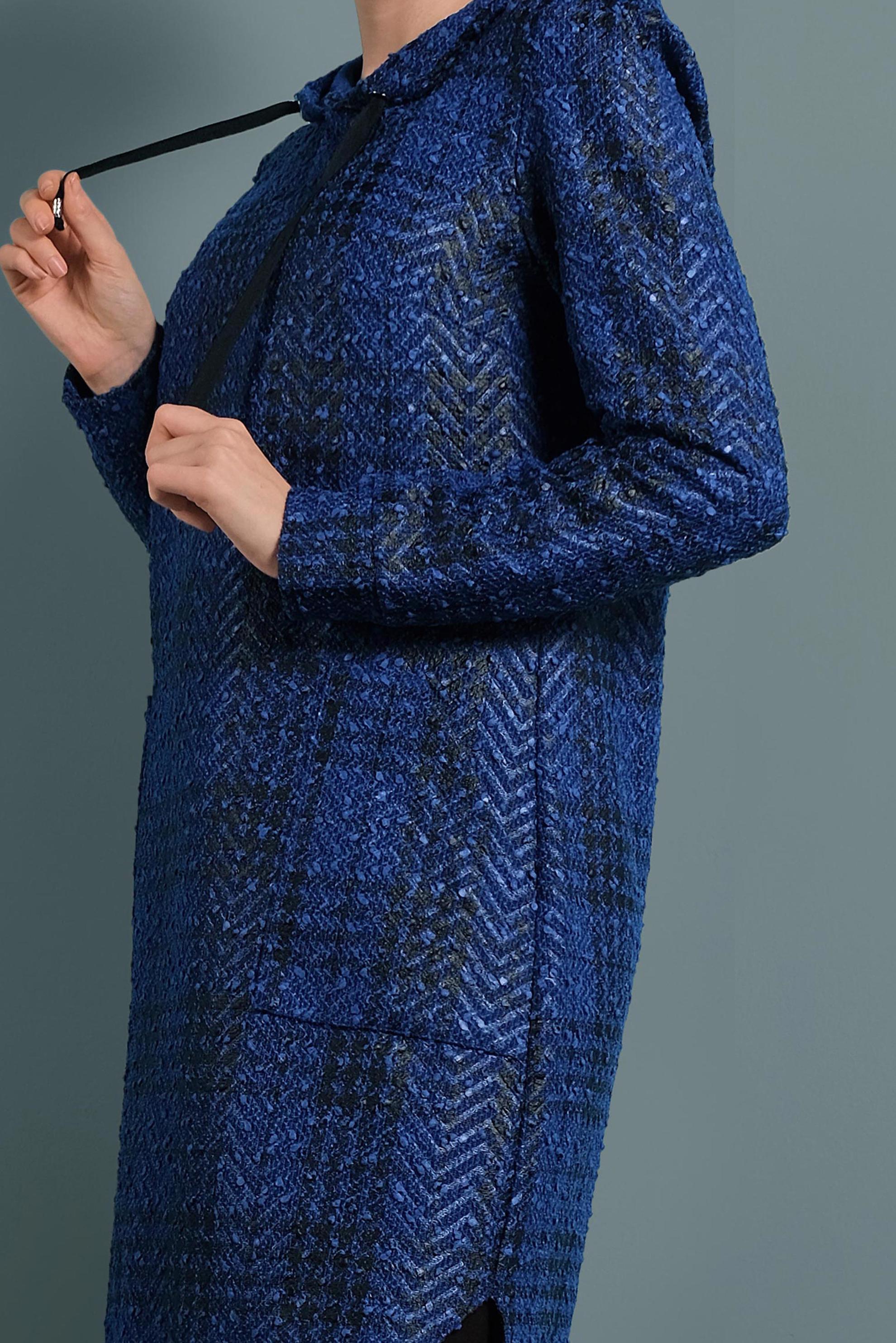 Tesettür giyim LACİVERT EKOSE TUNİK 40409-1