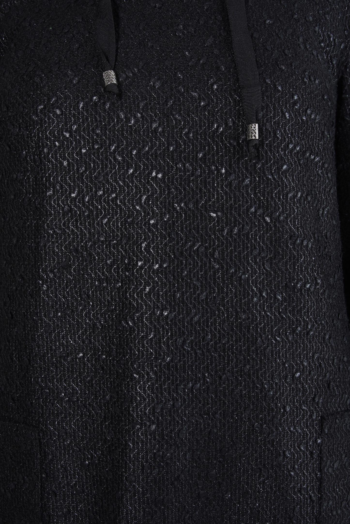 Tesettür giyim SİYAH KAPÜŞONLU TUNİK 40409-3