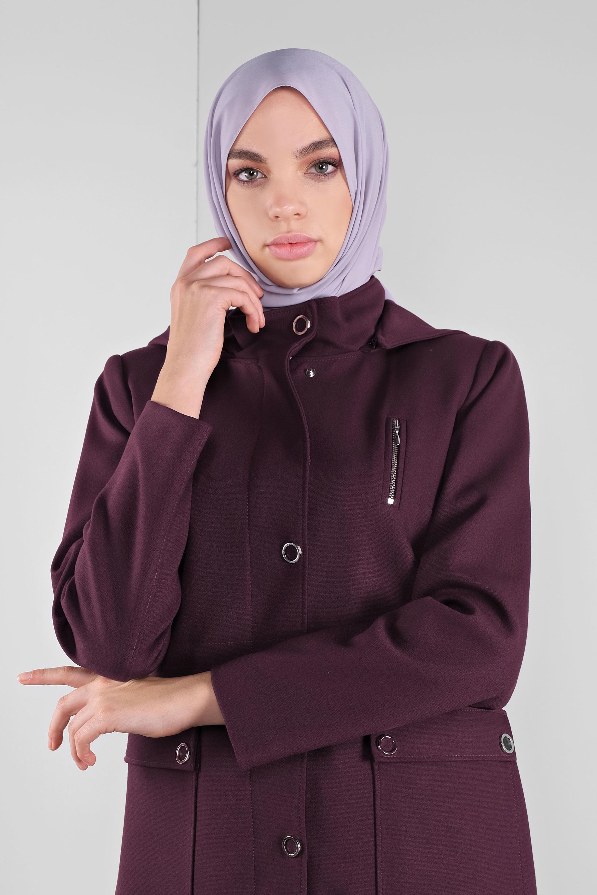 Hijab clothing DAMSON HOODED TRENCH-COAT 10134 