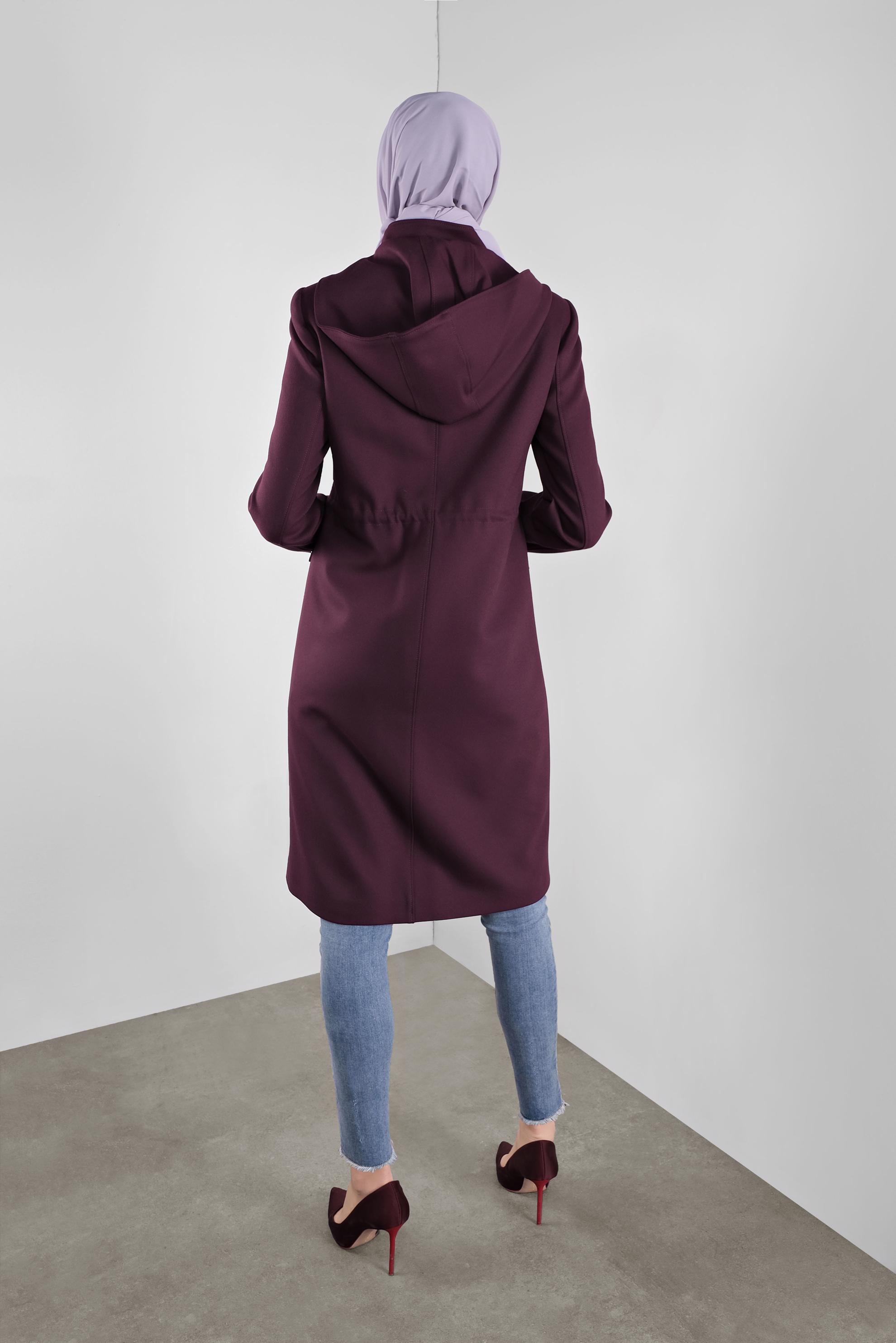 Hijab clothing DAMSON HOODED TRENCH-COAT 10134 